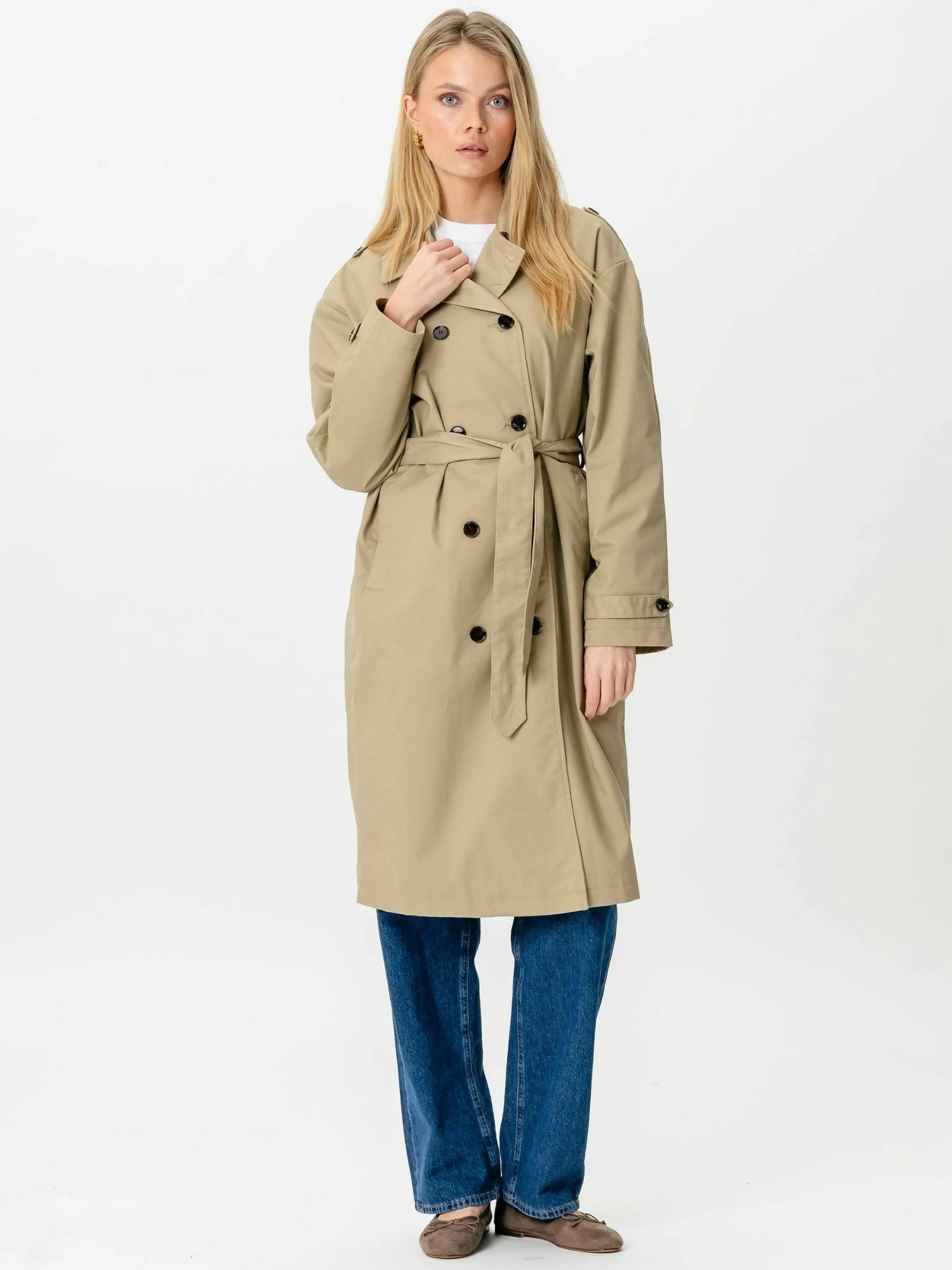 TeeShoppen Kurzmantel »TEESHOPPEN Coat Linea Trenchcoat«
