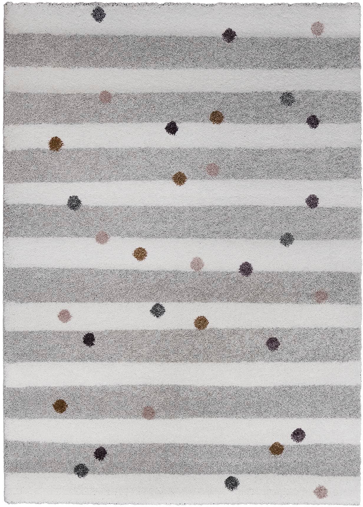 Primaflor-Ideen in Textil Kinderteppich »SOFT - Dots&Stripes«, rechteckig, Kurzflor, gestreift mit Punkten, Kinderzimmer