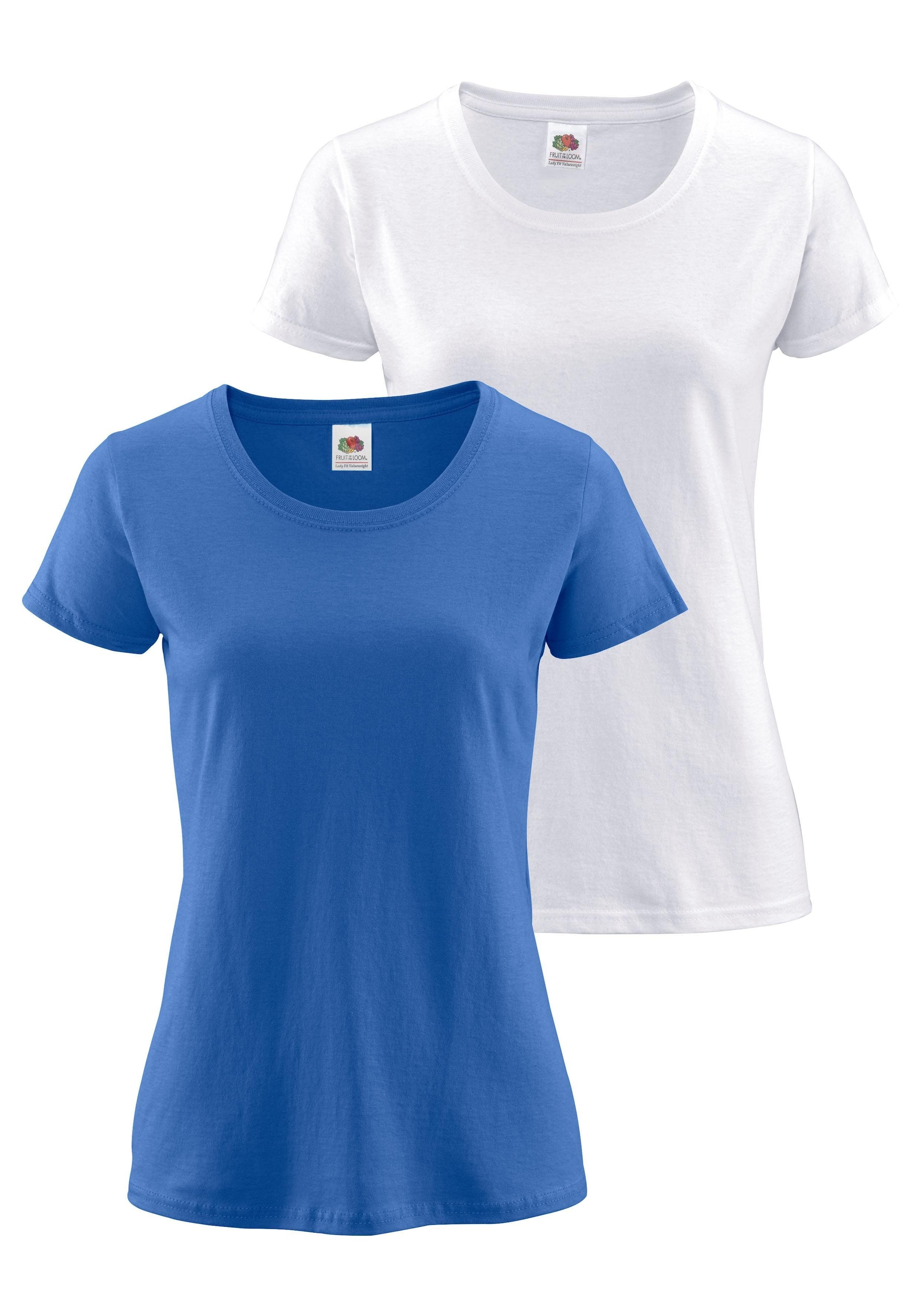 Fruit of the Loom Rundhalsshirt "Lady Fit Premium" Packung, 2er-Pack, 2 Stk günstig online kaufen