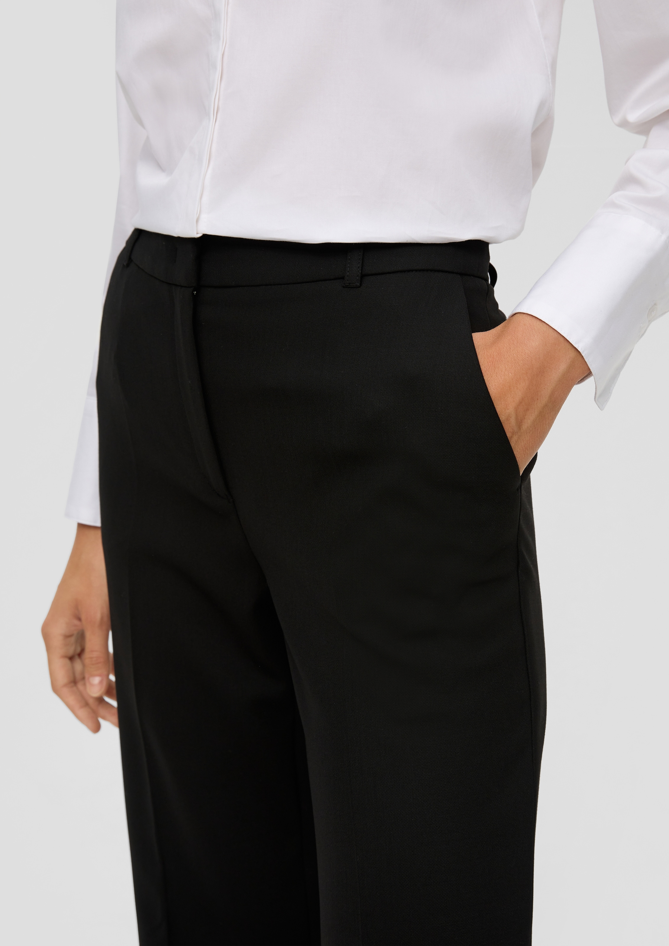 s.Oliver BLACK BAUR Bügelfaltenhose, Unifarbe online | LABEL in kaufen