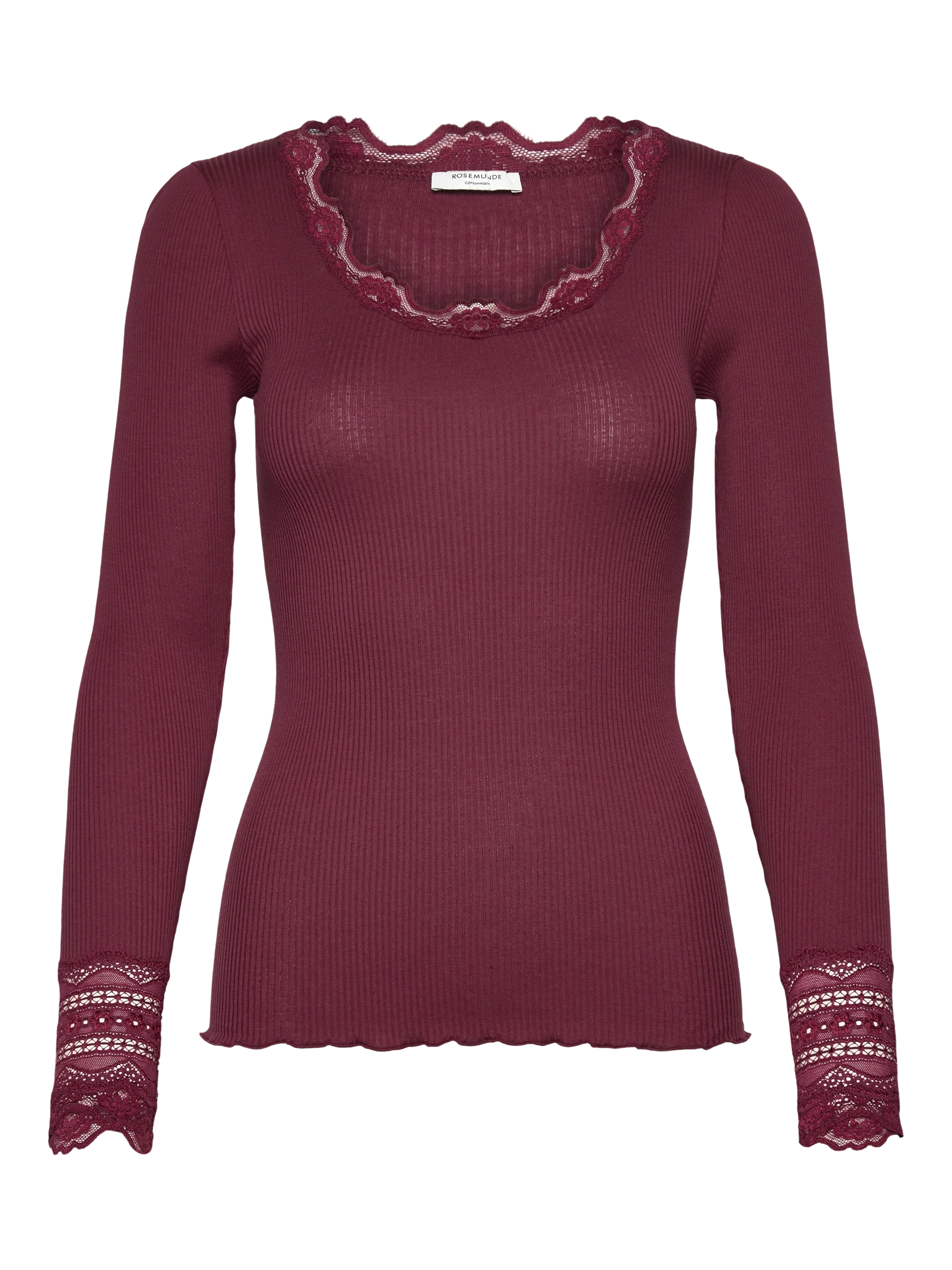 rosemunde Langarmshirt »Benita Silk Blouse mit Seide« Langarm, mit Spitze, feminin, bequem, Seiden- Baumwollmischung