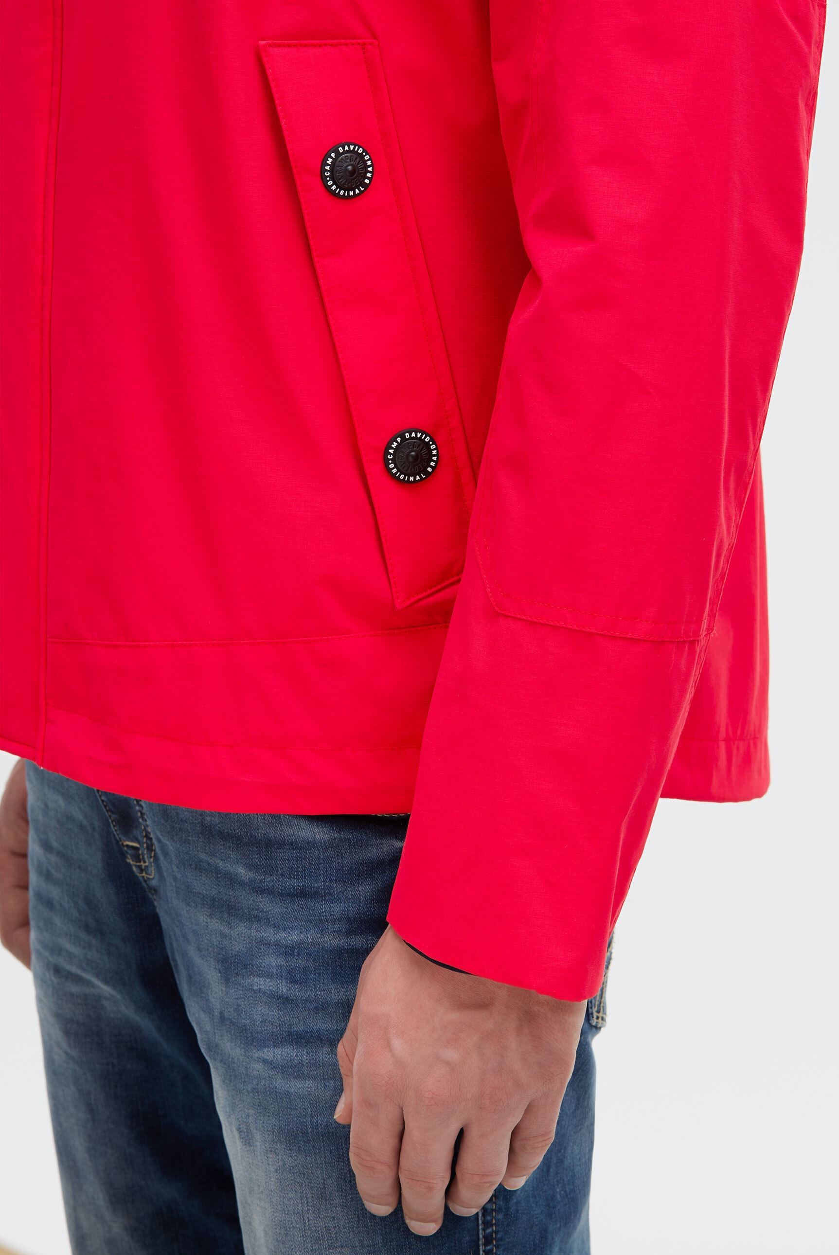 CAMP DAVID Outdoorjacke mit Kapuze mit verstellbarem Saum