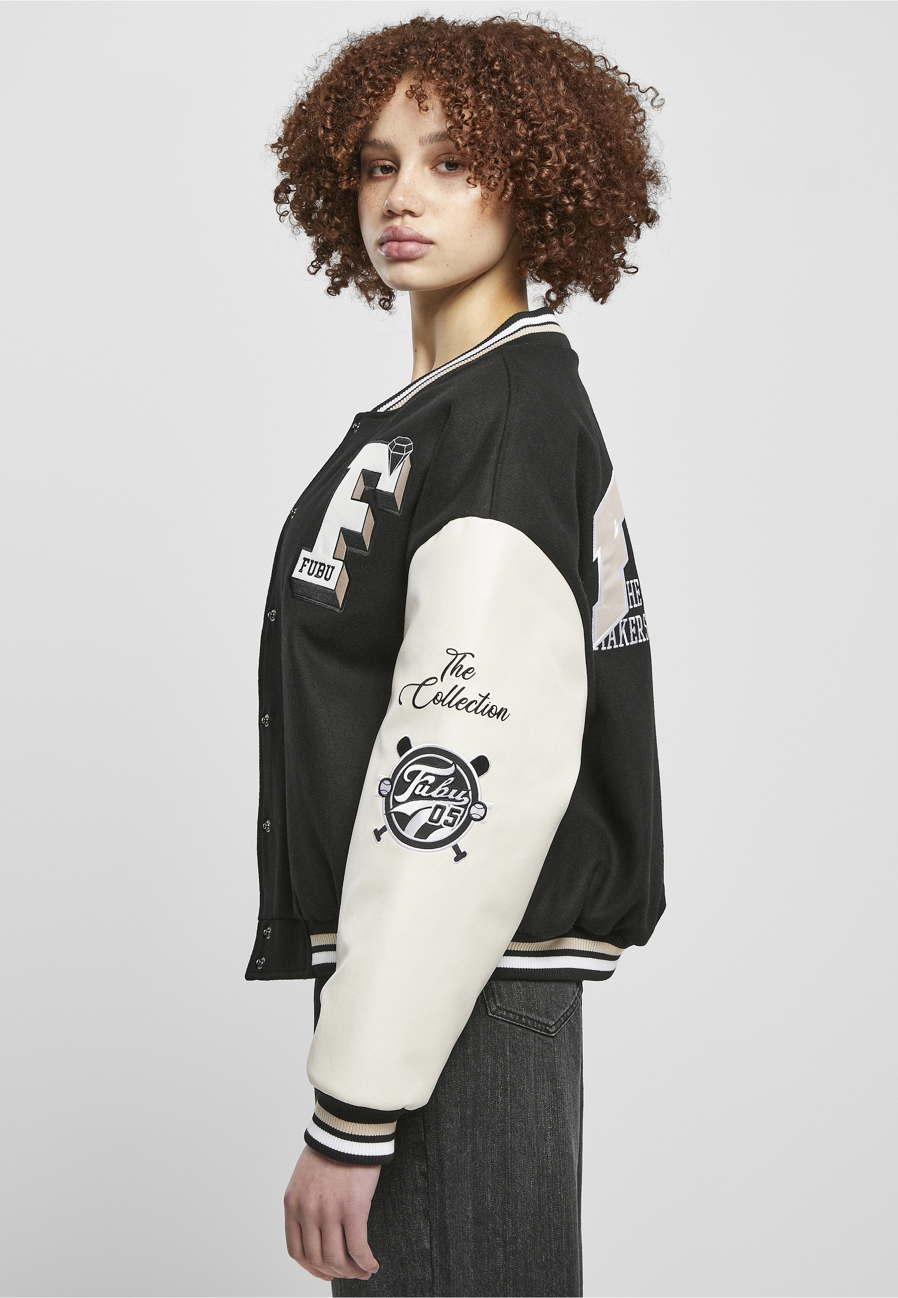 Fubu Anorak »Fubu Damen FW231-017-1 FUBU College Varsity Jacket« 1 Stk. tlg. ohne Kapuze