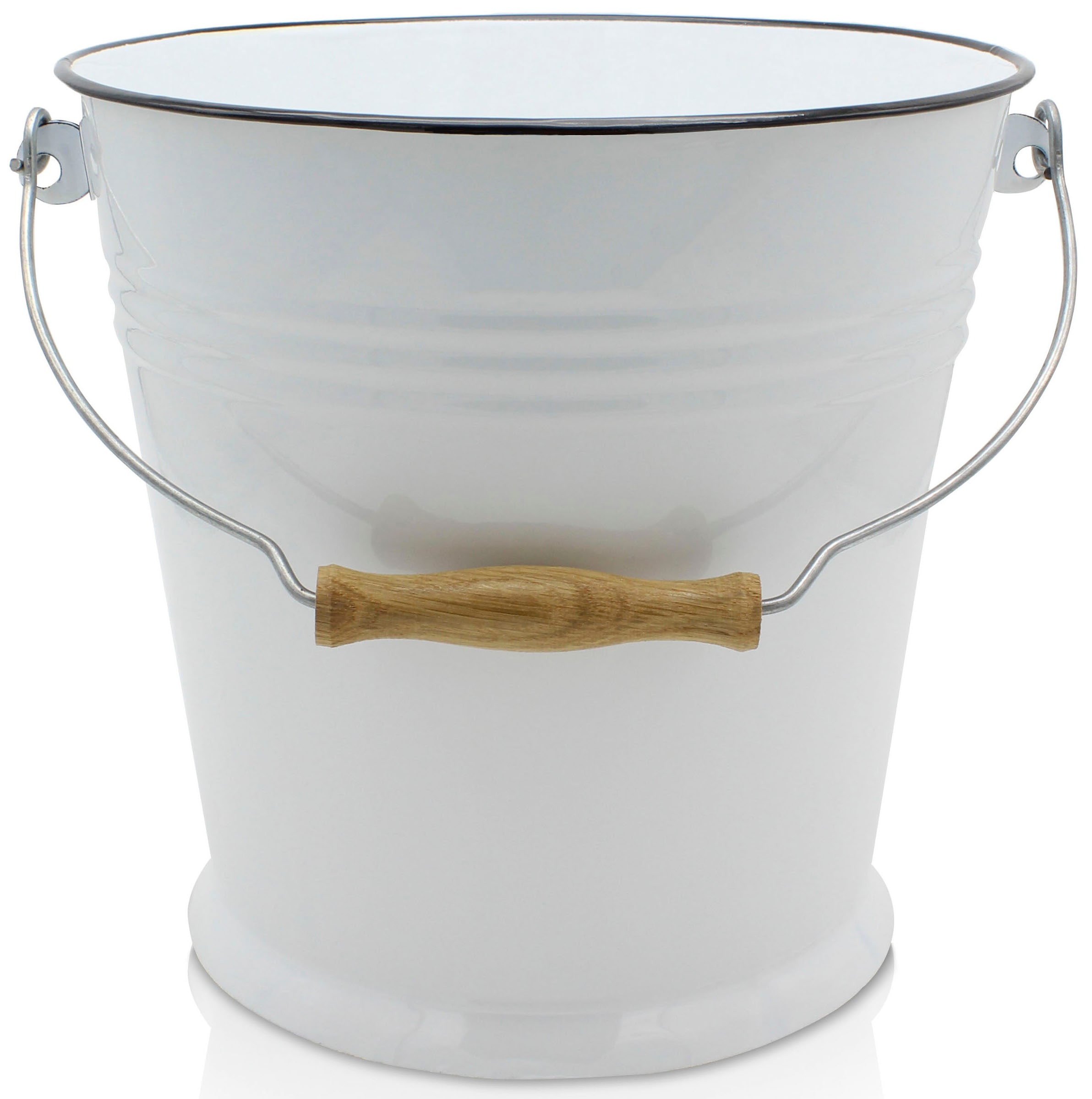 KRÜGER Putzeimer, T:27,5cm Ø:28cm, weiß, Eimer, Emaille, 10 Liter