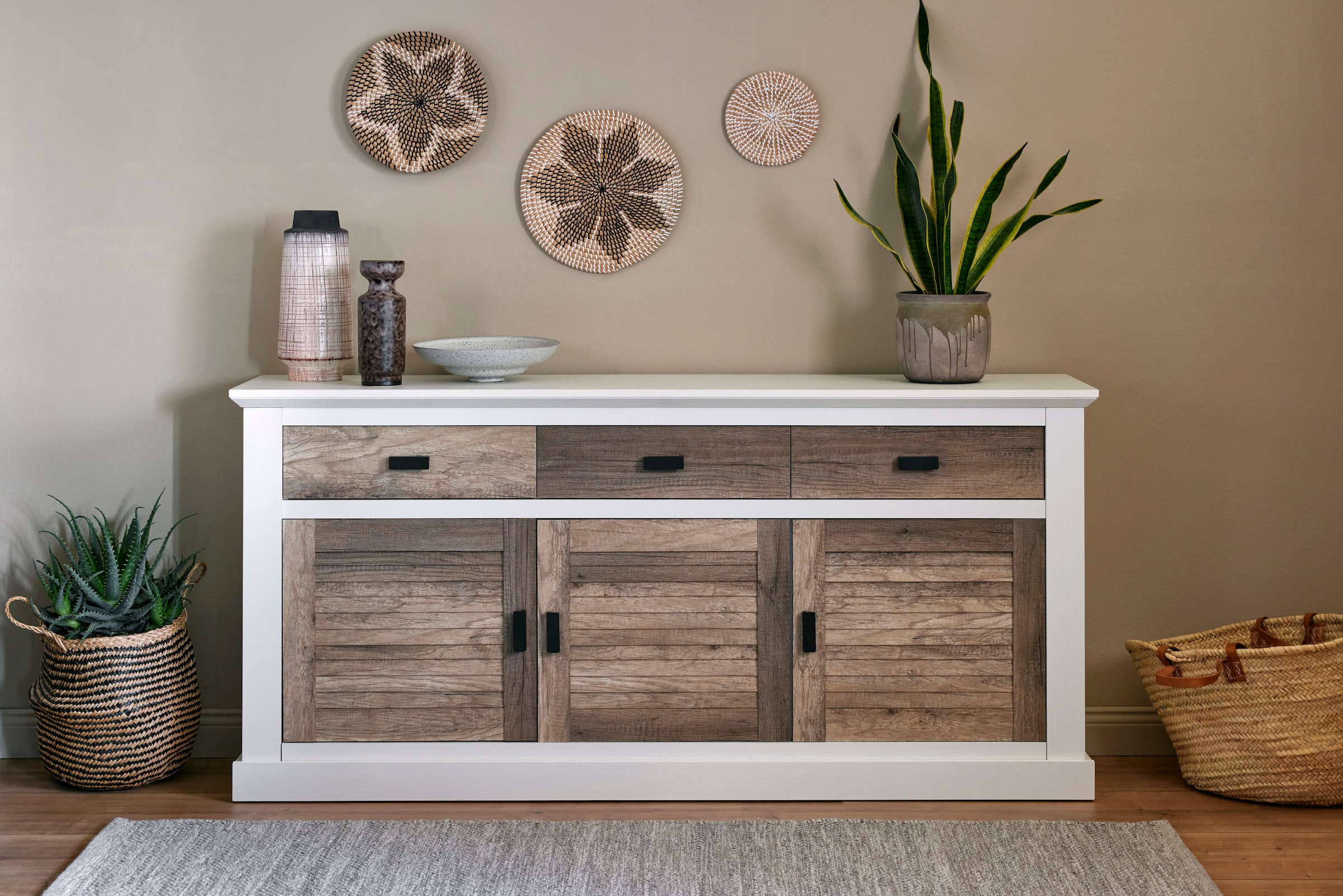 Jahnke Sideboard "HAMPTON SB 160", (1 St.), Sideboard, Landhausstil, 3 Schu günstig online kaufen