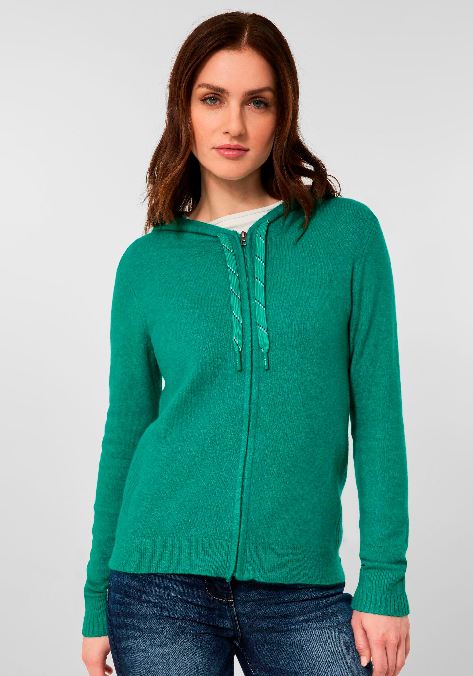 Cecil Strickjacke »Cosy Zip Cardigan«, mit Kapuze und Reißverschluss kaufen
