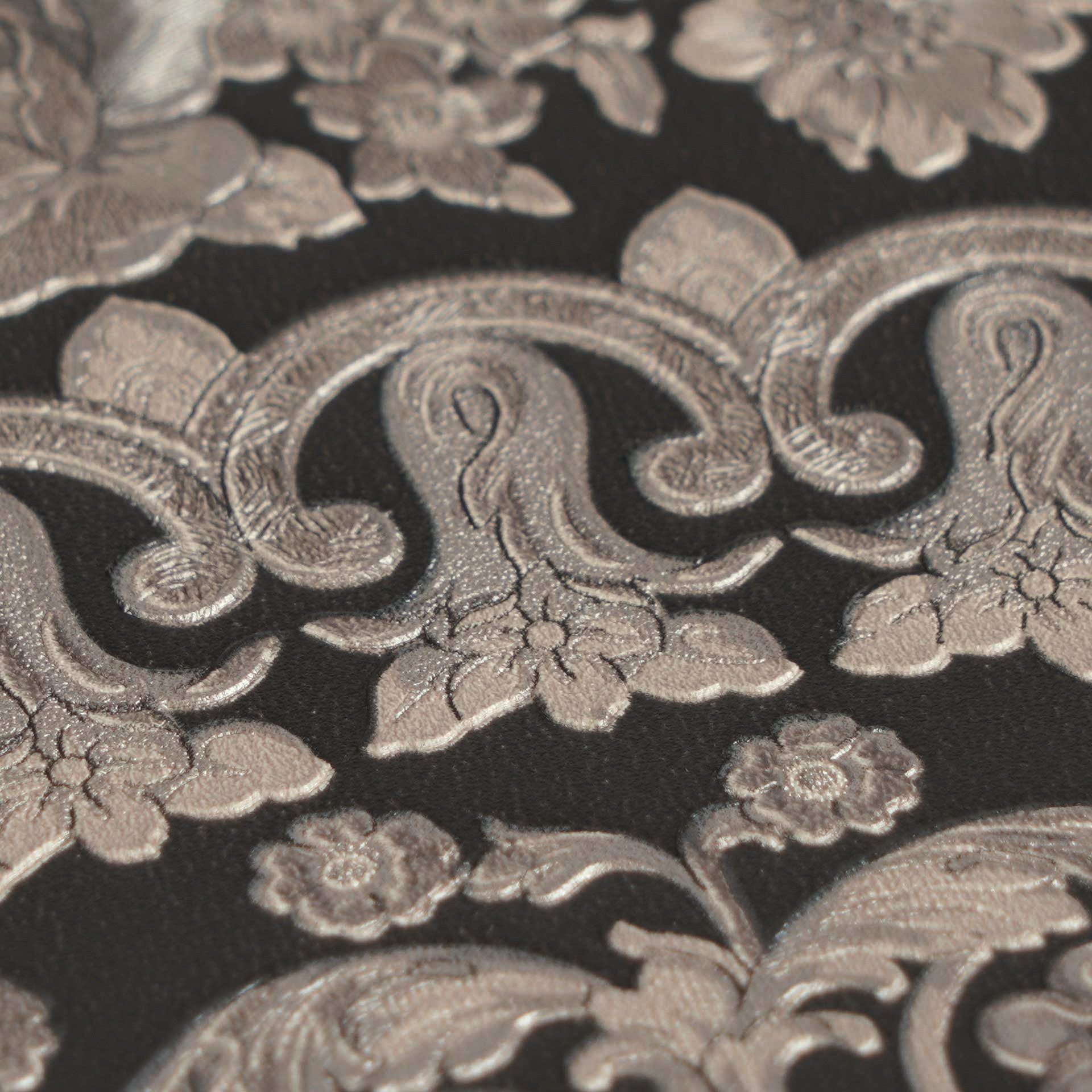 Versace Vliestapete »Versace 6 Heritage –« 3D-Optik | Barock | Motiv geprägt Opulentes Medaillon-Design mit Glanz & fein strukturierter Oberfläche