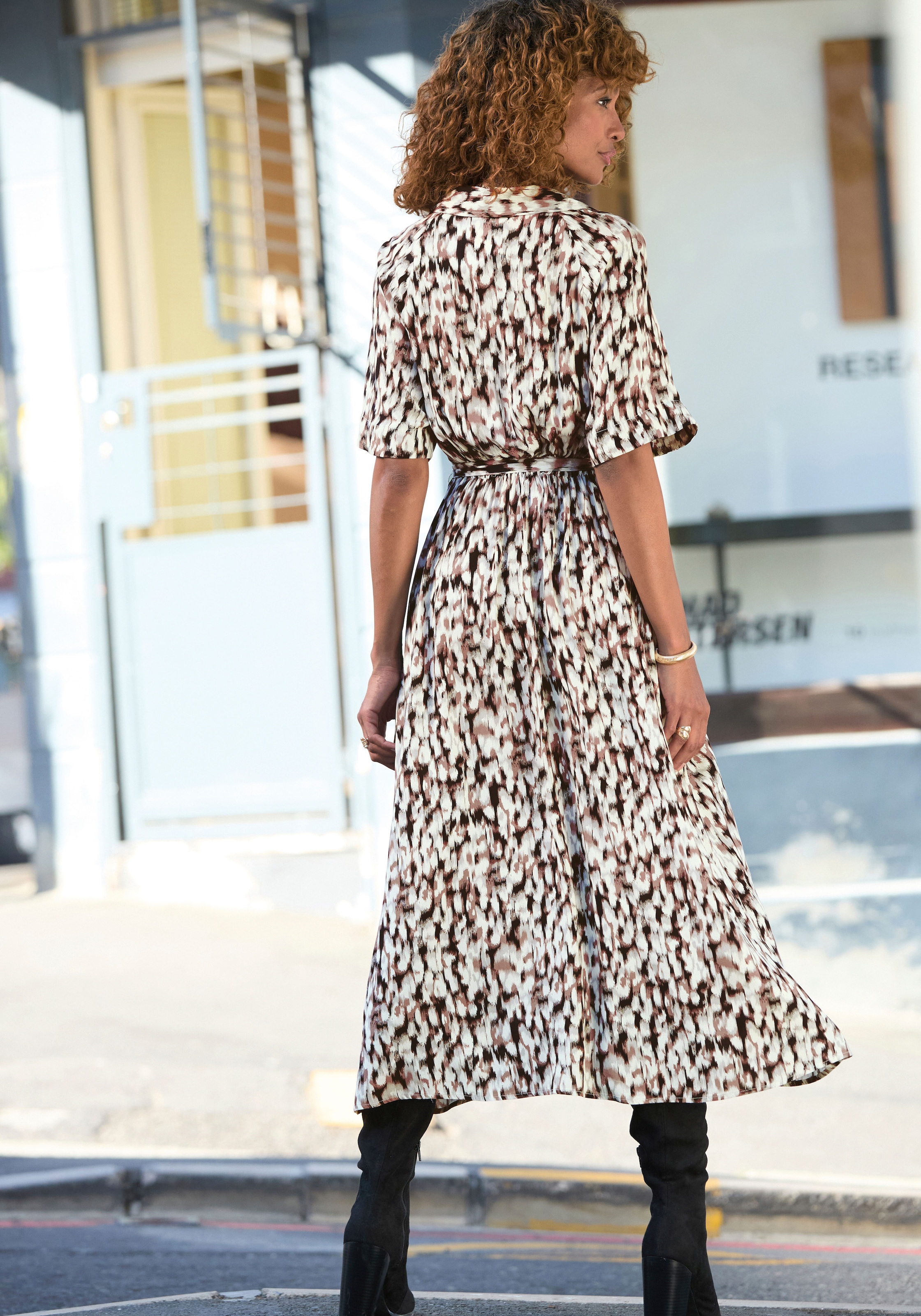 Buffalo Hemdblusenkleid, (mit Bindegürtel)