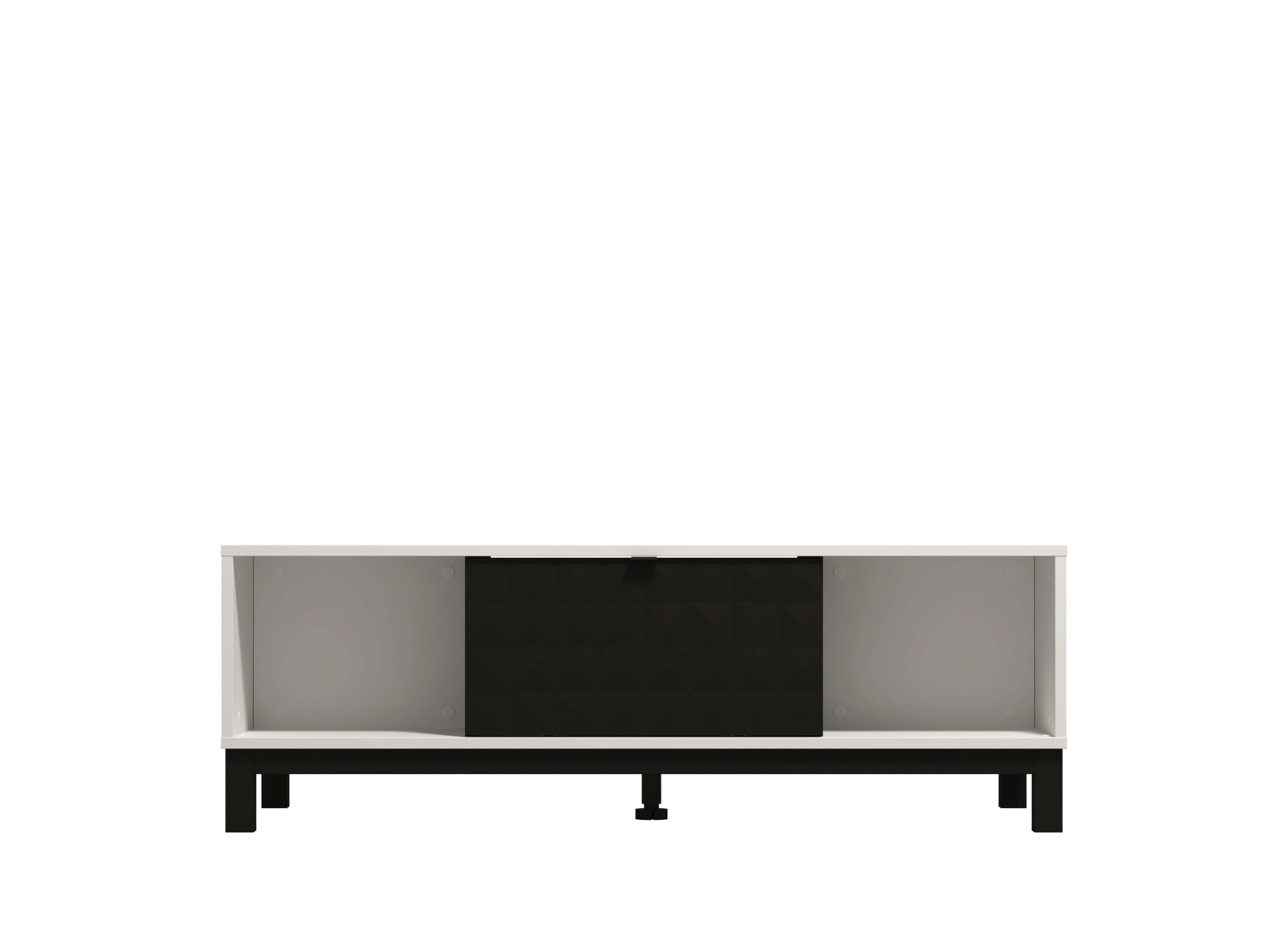 Home affaire Couchtisch »Sarthe, 120 cm, modernes Design mit viel Stauraum«, vier offene Regale und eines mit Türen, Artisan-Eiche