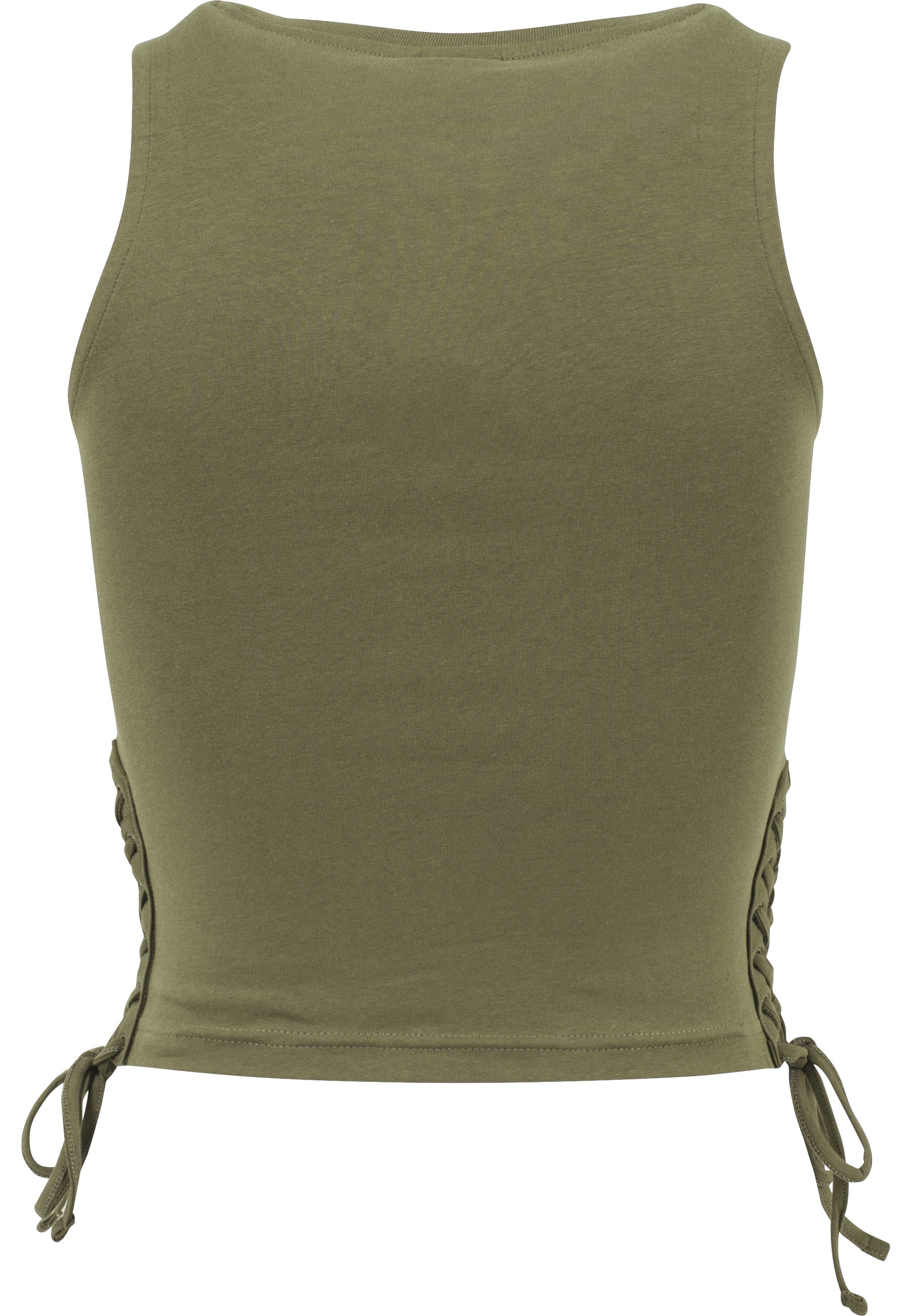 URBAN CLASSICS Tanktop »Urban Classics Damen Ladies Lace Up Cropped Top« 1 Stk.