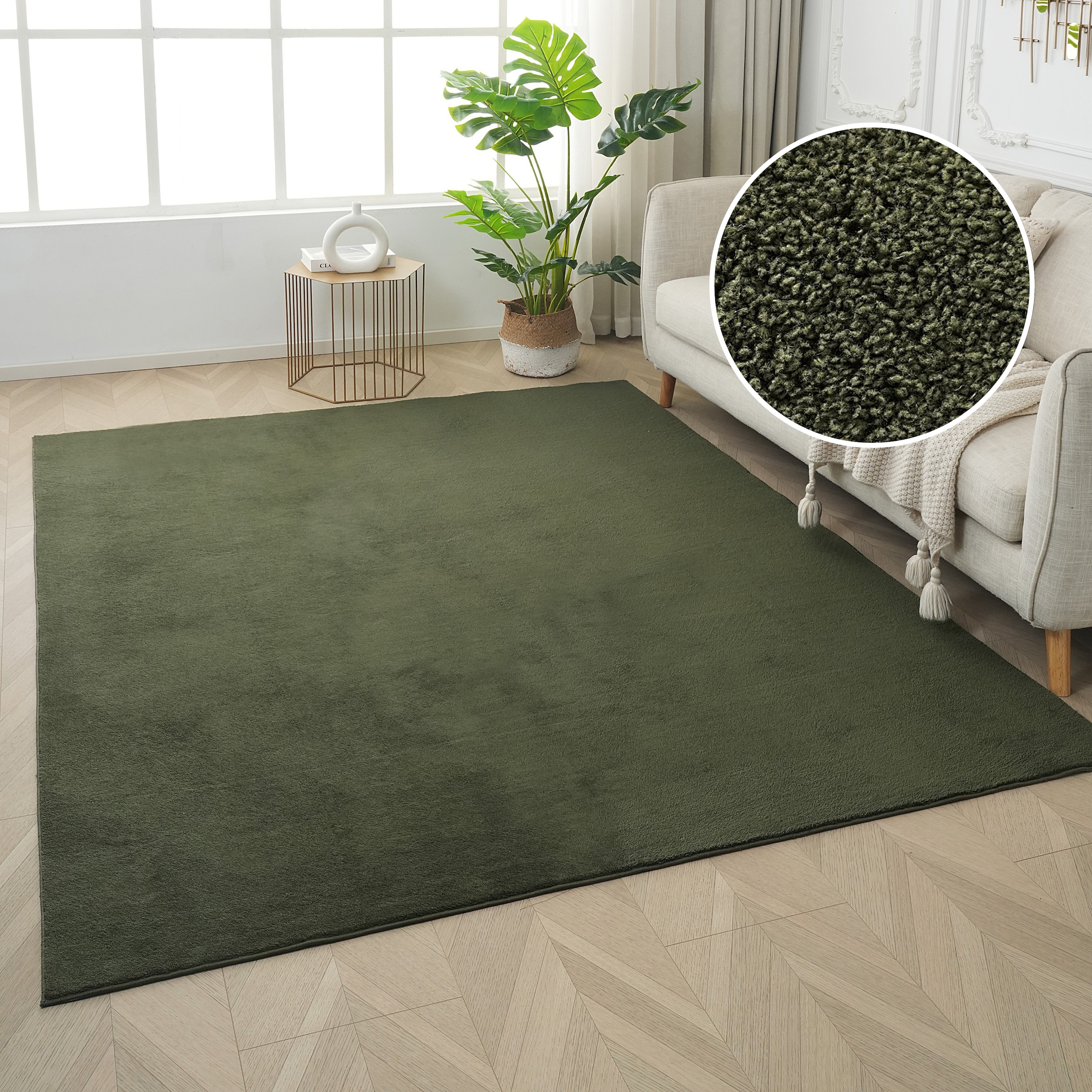 my home Teppich "Cali light, weich, modern, waschbar" rechteckig 13 mm Höhe günstig online kaufen