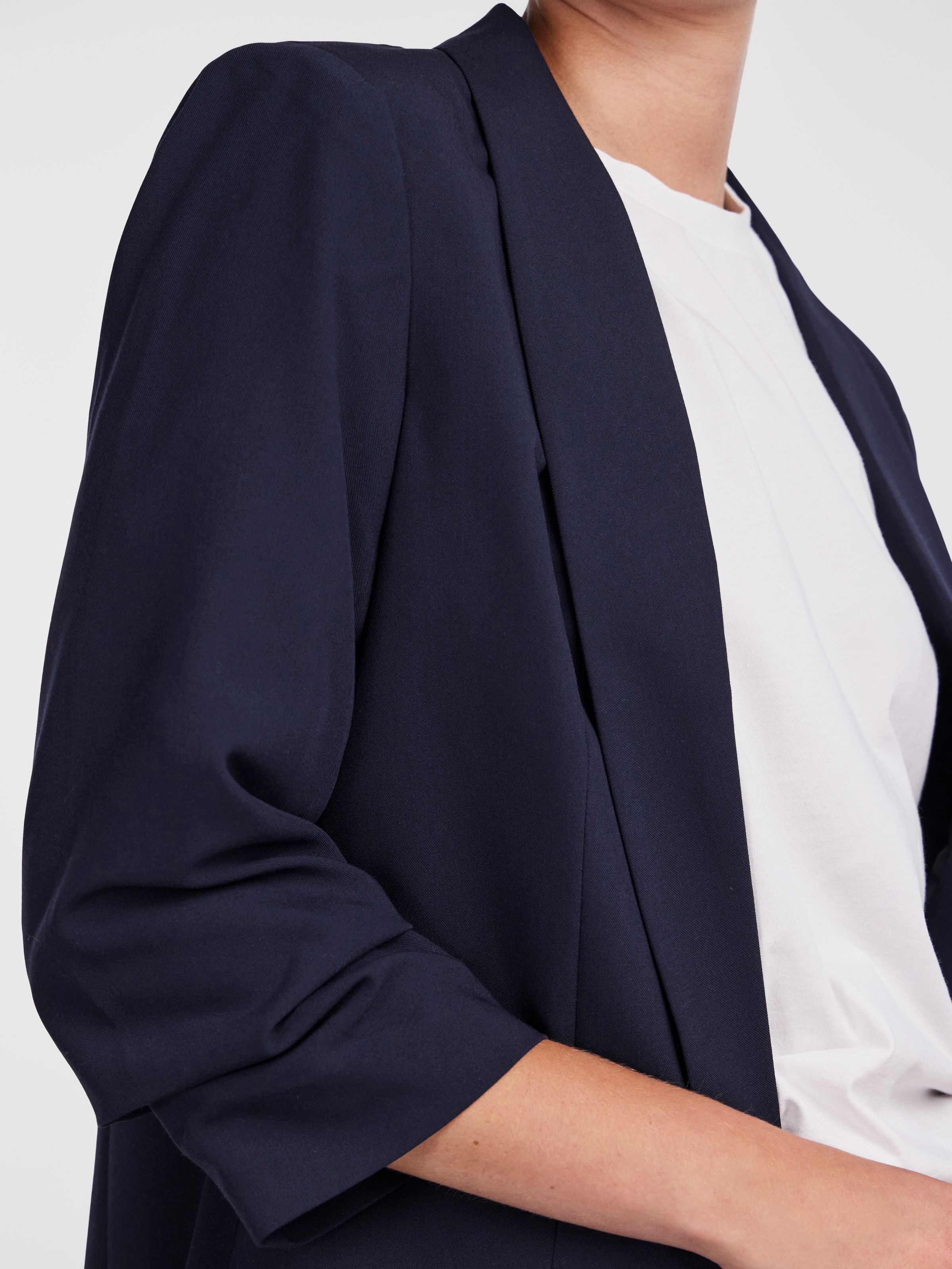 pieces Blusenblazer »PCBOSELLA 3/4 BLAZER NOOS«, mit Faltendetail am Ärmel