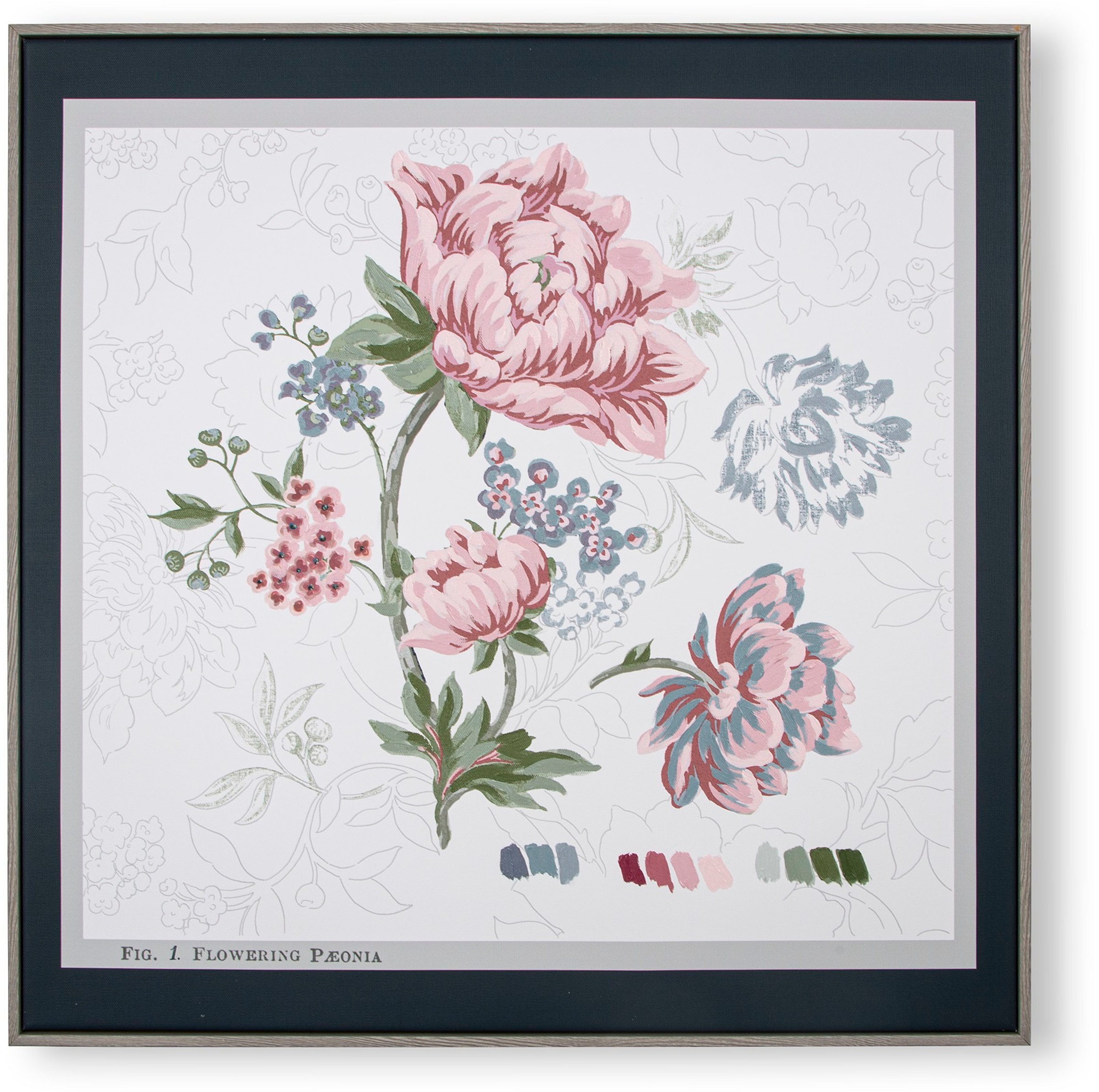 Bild mit Rahmen »Floral«, (1 St.), Bilder 60x60cm