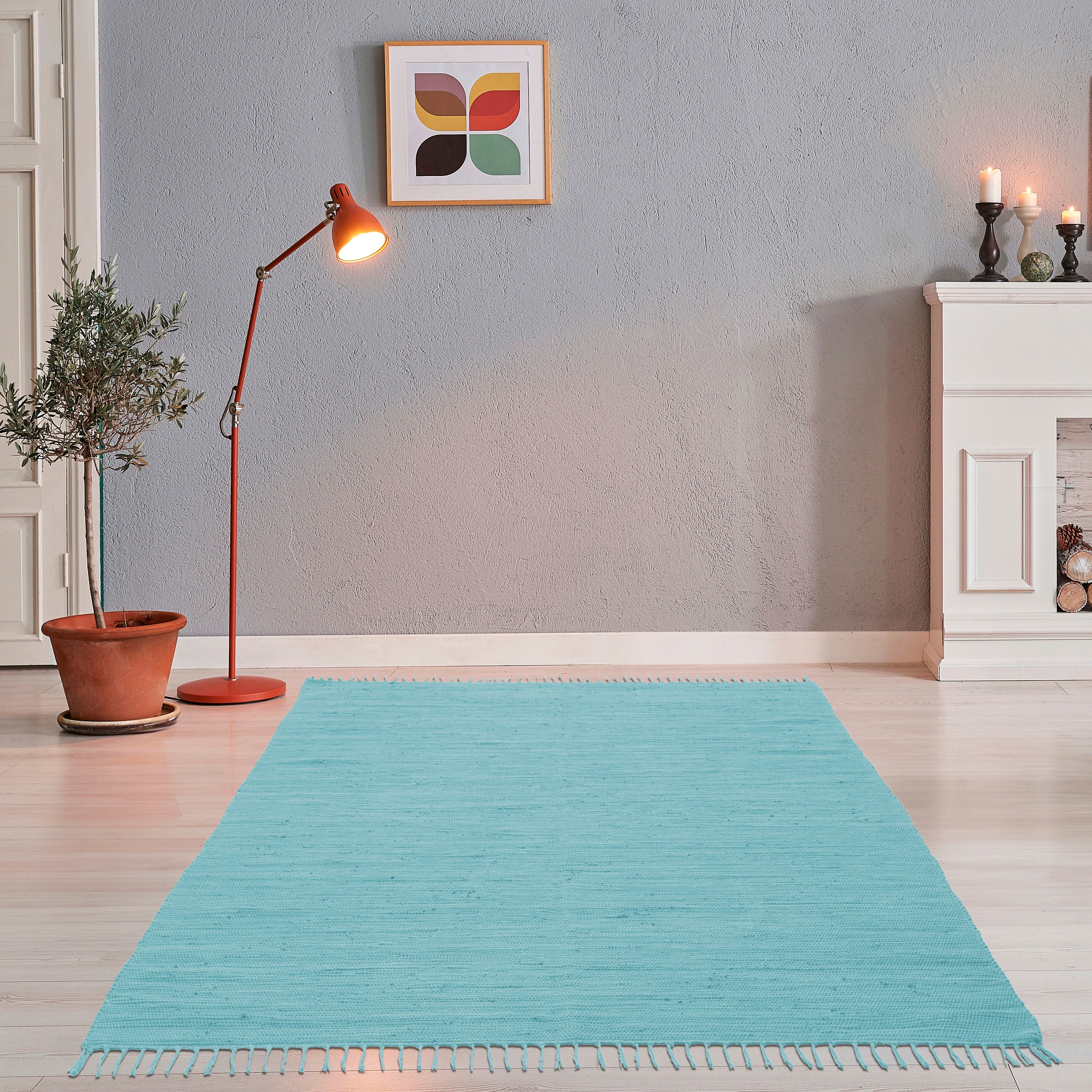 THEKO Teppich "Happy Cotton Fleckerl, handgewebt" rechteckig 5 mm Höhe Flac günstig online kaufen
