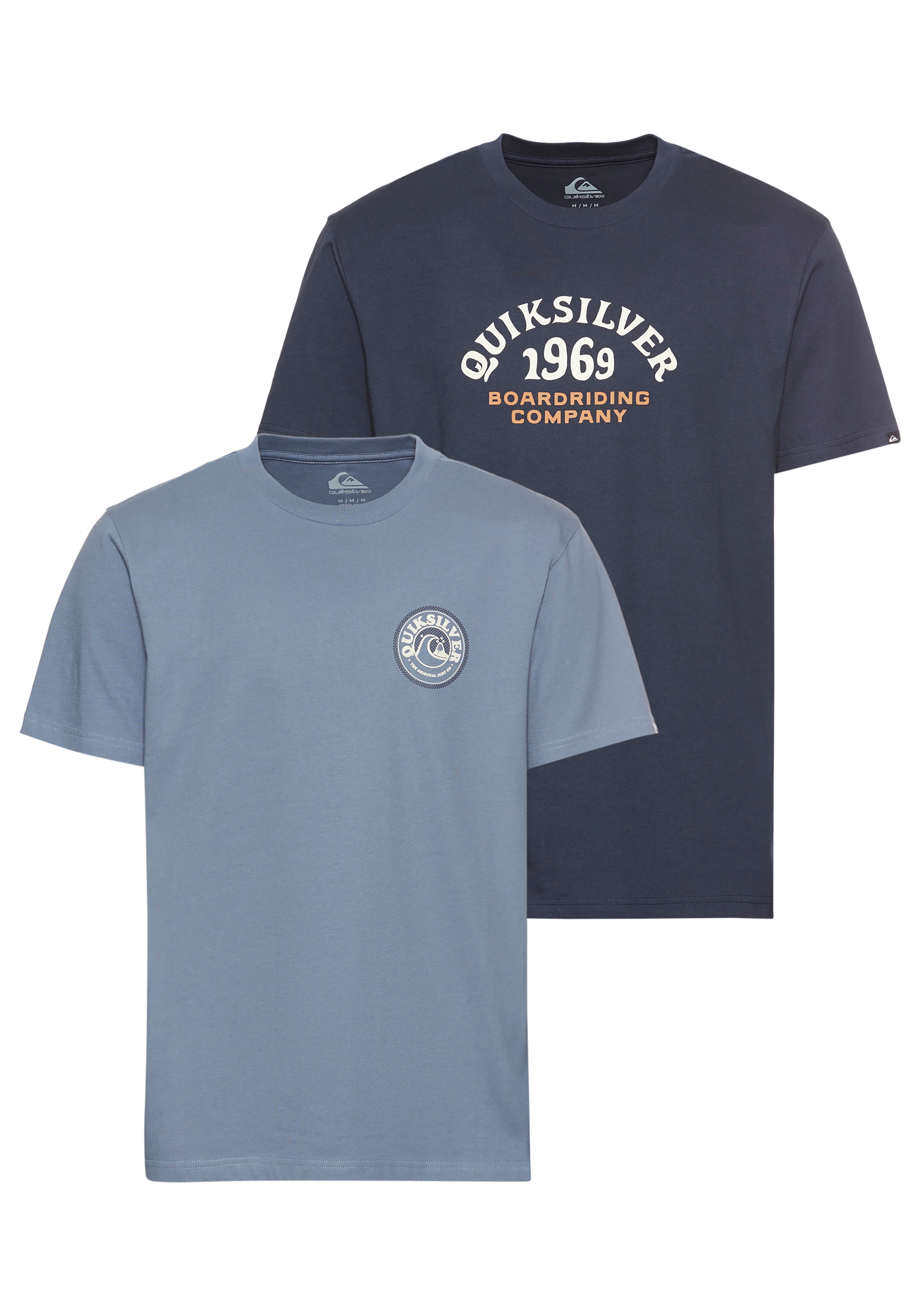 Quiksilver T-Shirt "DISCOCHECK SHORT SLEEVE TEE PACK YM" Packung, 2er-Pack, 2 Stk. Kurzarm-Design, aus Baumwolle, auch in großen Größen