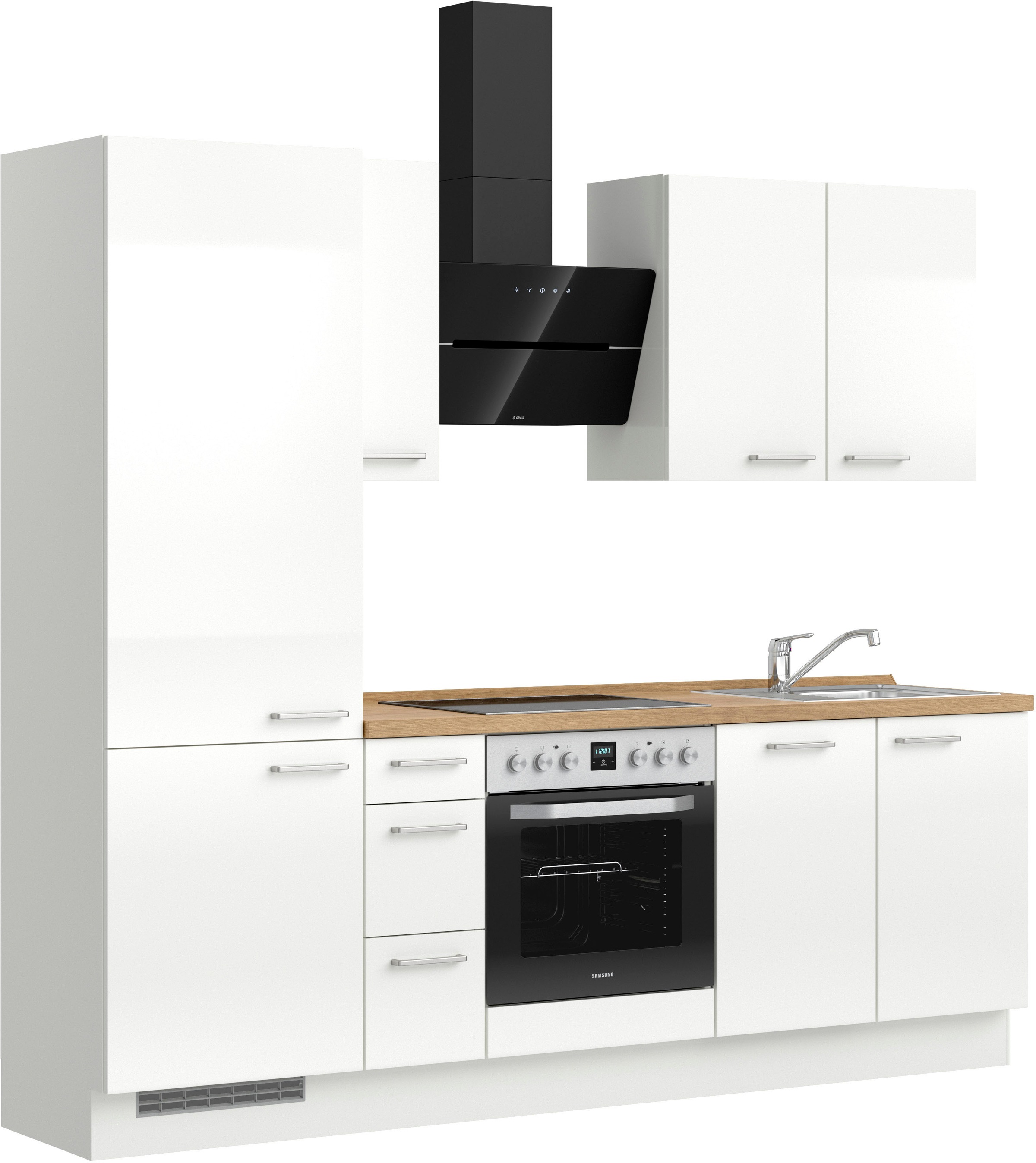 nobilia® Küchenzeile »"Flash II"«, vormontiert, Ausrichtung wählbar, Breite 240 cm, wahlw. mit E-Geräten