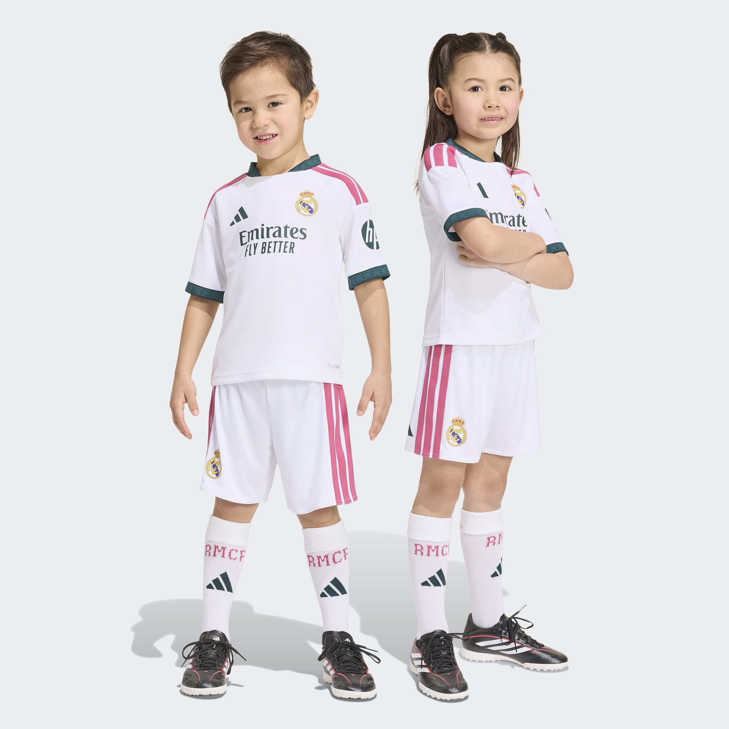 adidas Performance T-Shirt & Shorts "REAL MADRID 26/27 KIDS HEIMSET" für Fußball, mit Climacool Technologie, regulärer Schnitt
