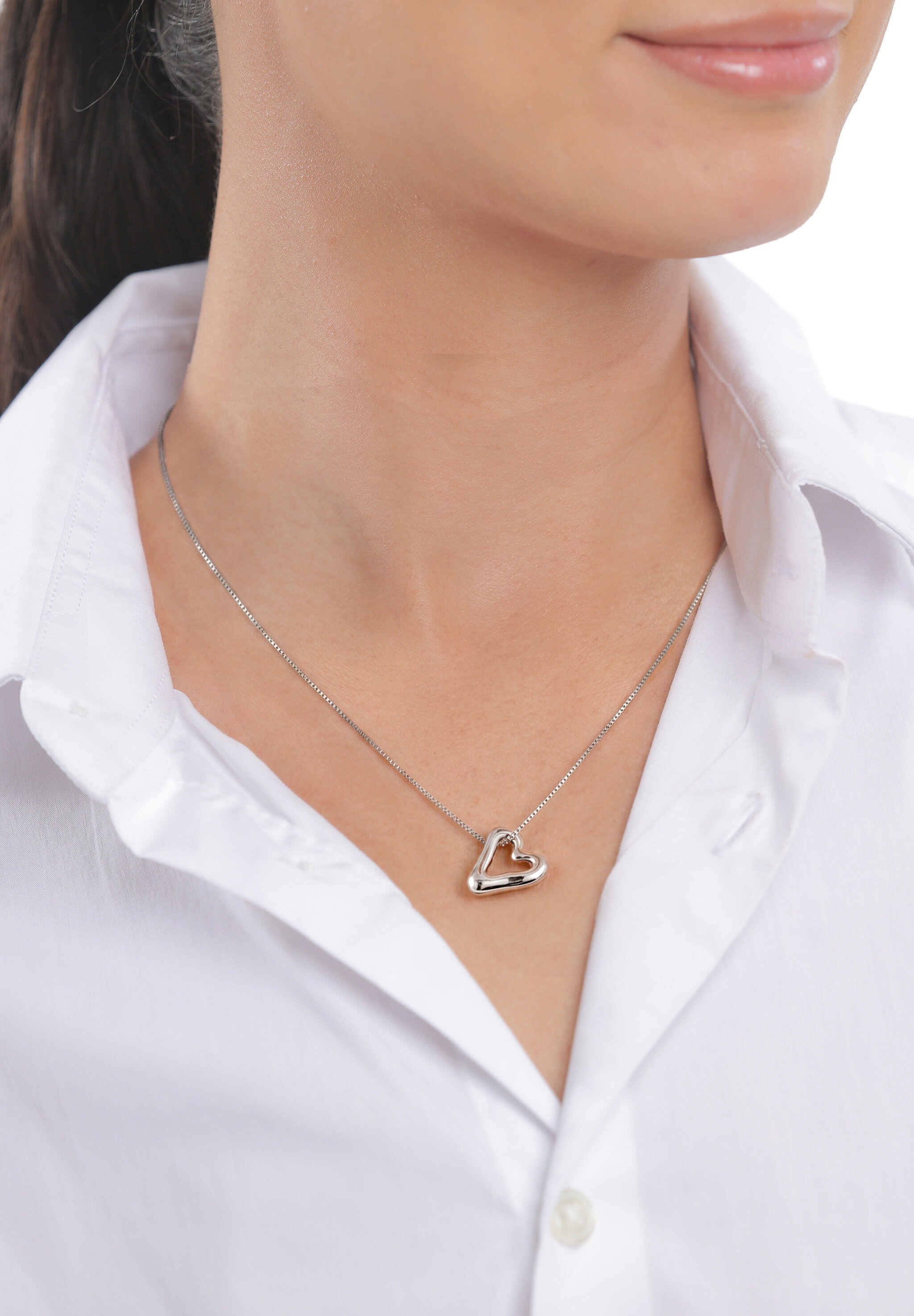 Elli »Halskette Anhänger Herz Organic 925 Sterling Silber«