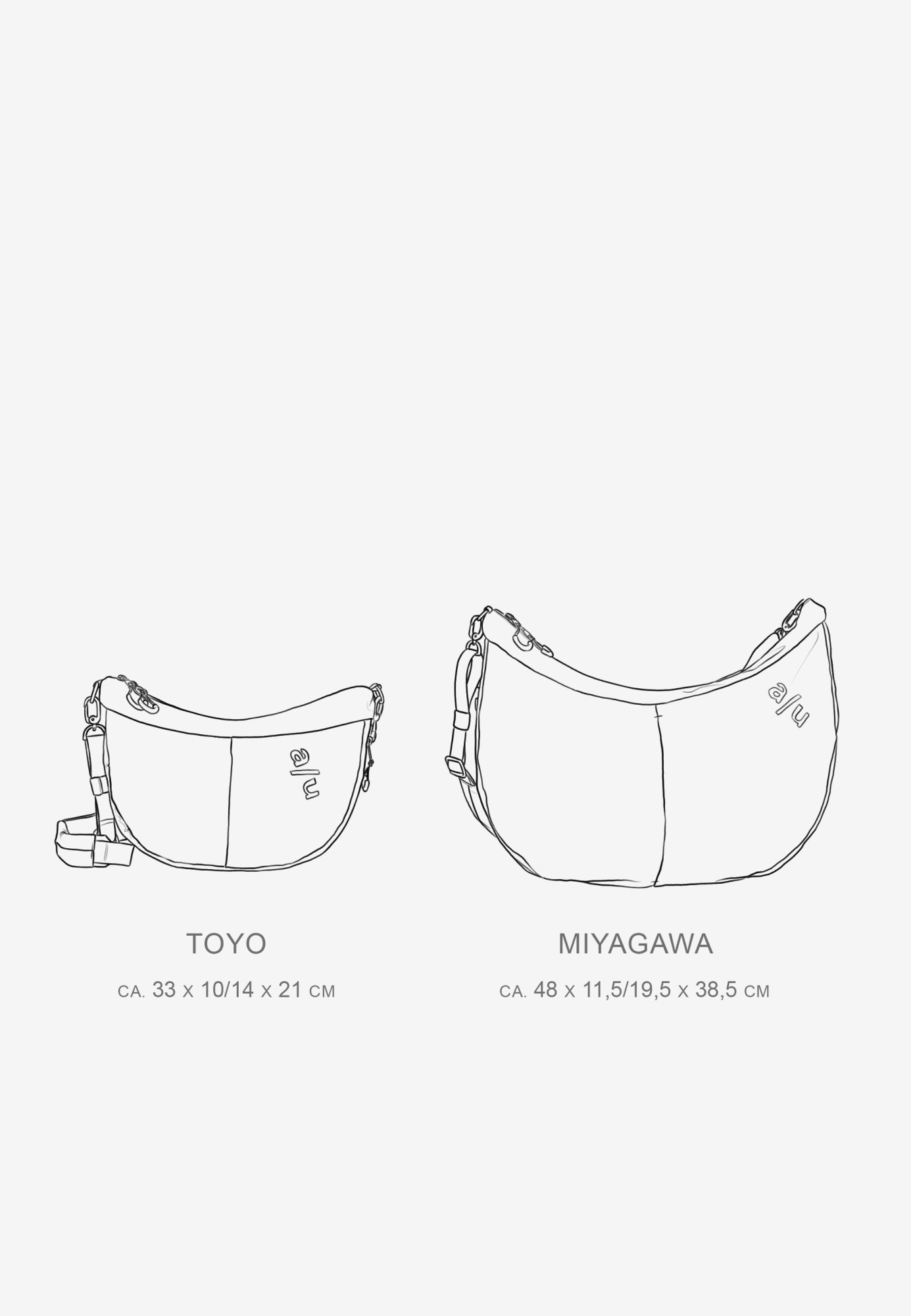 aunts & uncles Hobo »Halfmoon Bag Miyagawa RE LITE«