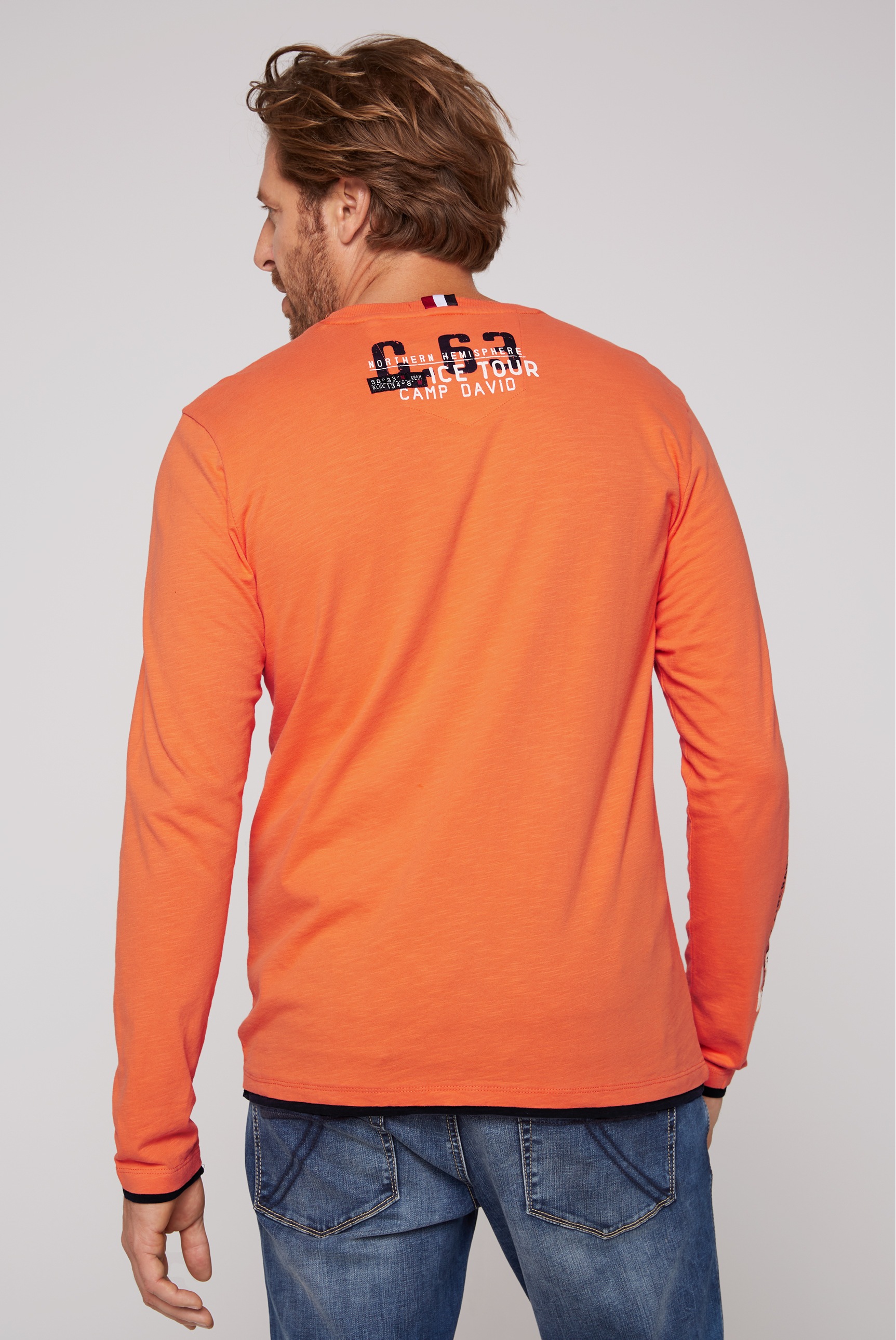 CAMP DAVID Langarmshirt, mit Necktape