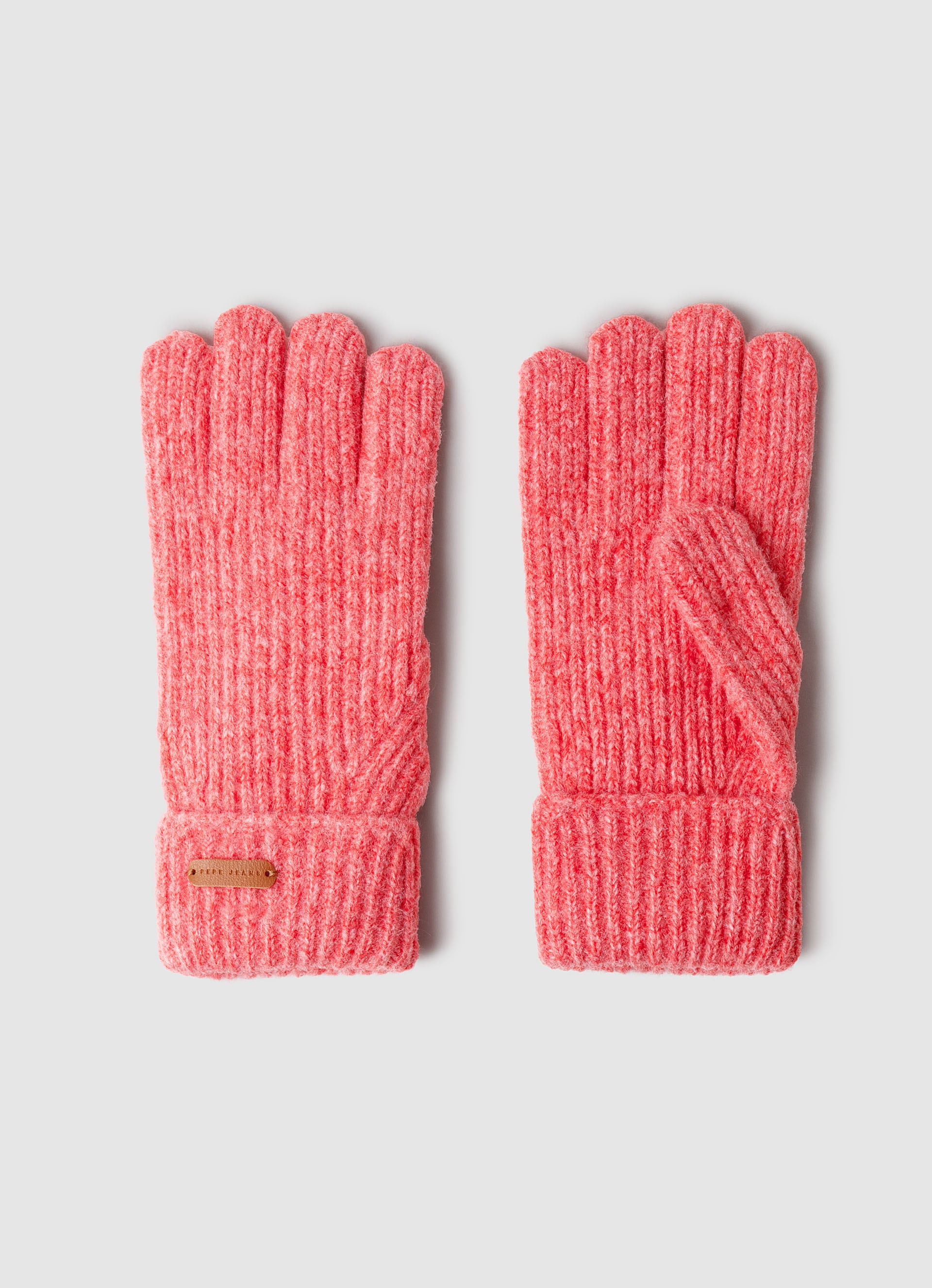 Pepe Jeans Strickhandschuhe "FRANCISY GLOVES" mit Label-Aufnäher