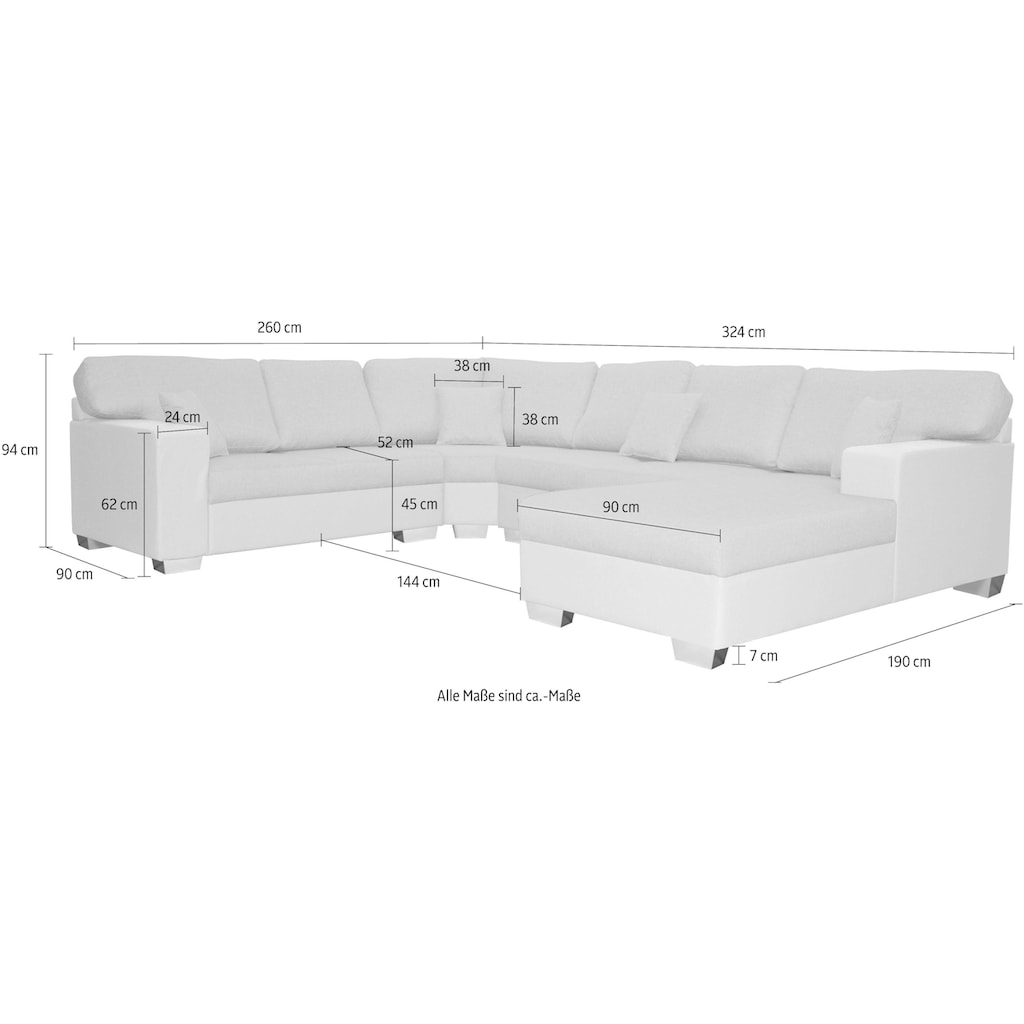 INOSIGN Wohnlandschaft »U-Form«