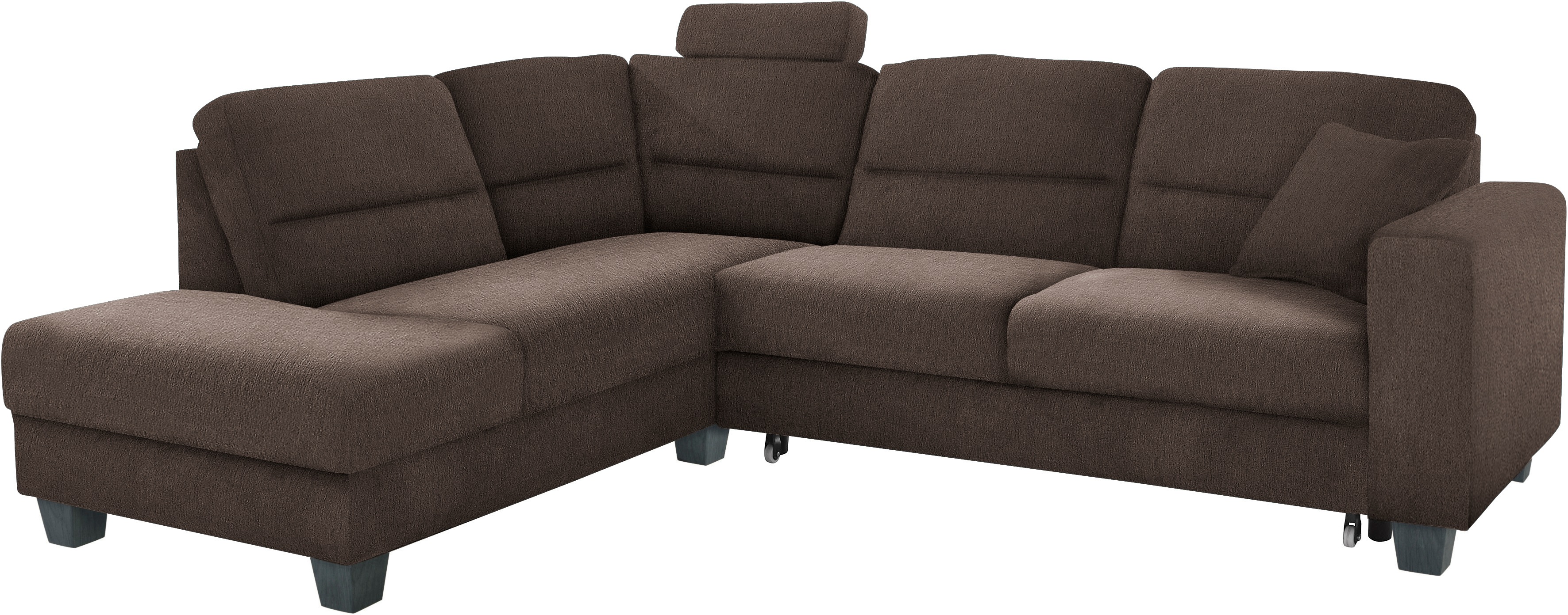 Thumbnail - TRENDMANUFAKTUR Ecksofa "Chamber, zeitlos & elegant, bequem, L-Form", inklusive einer Kopfstütze, wahlweise Schlaffunkti...