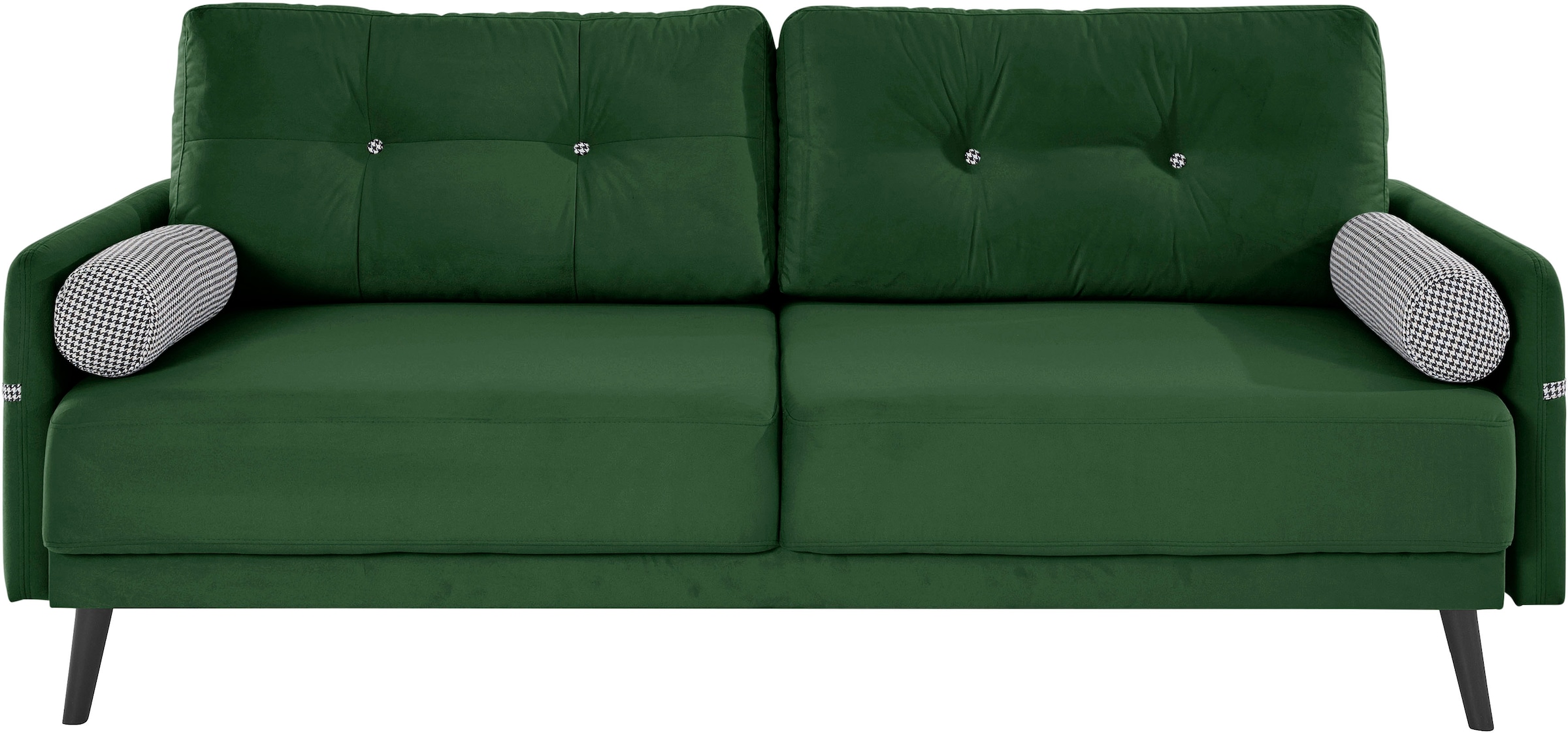 INOSIGN Schlafsofa »Emily«, incl. Bettfunktion und Bettkasten, Seitentache im Armteil, Federkern