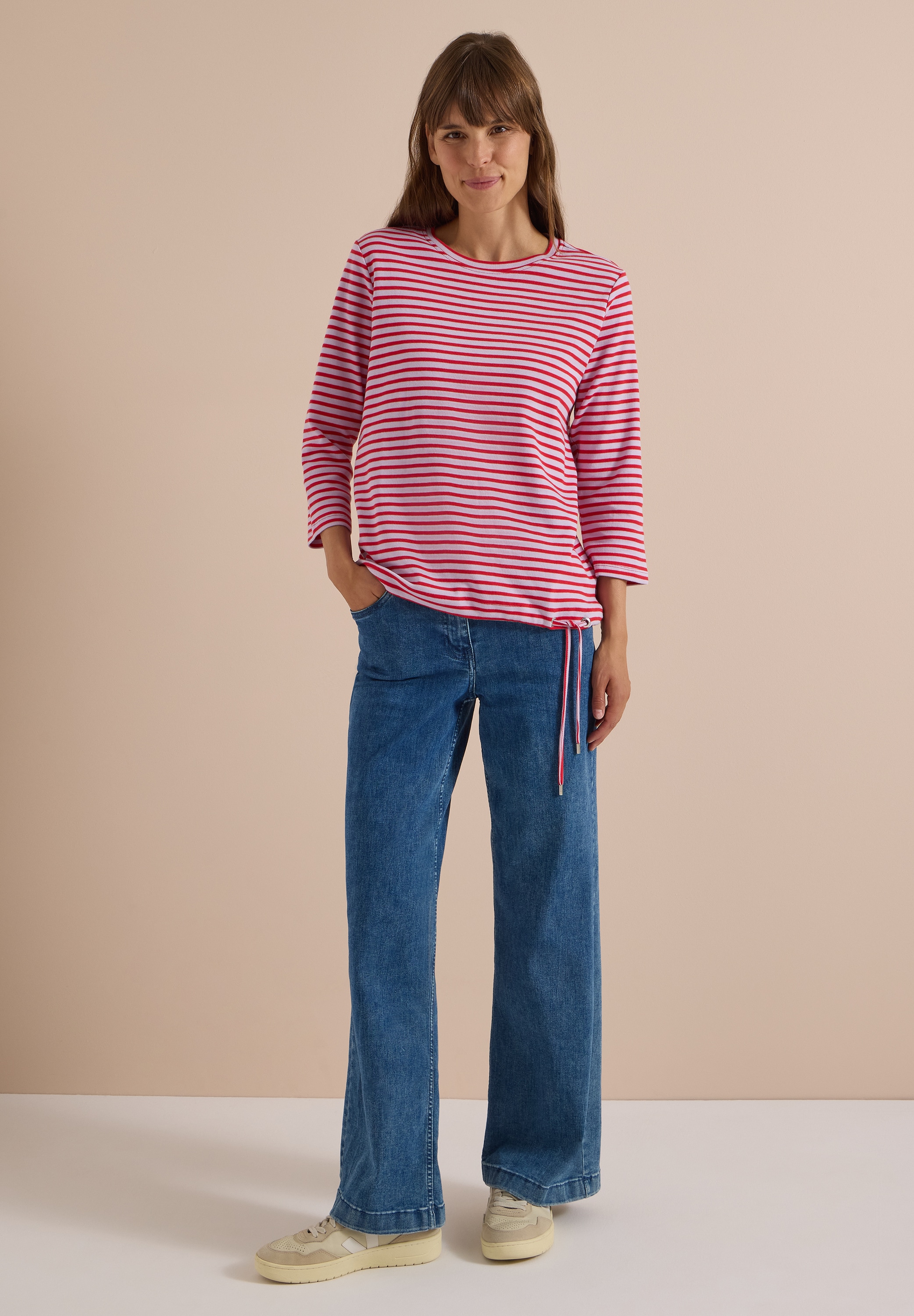Cecil 3/4-Arm-Shirt aus reiner Baumwolle