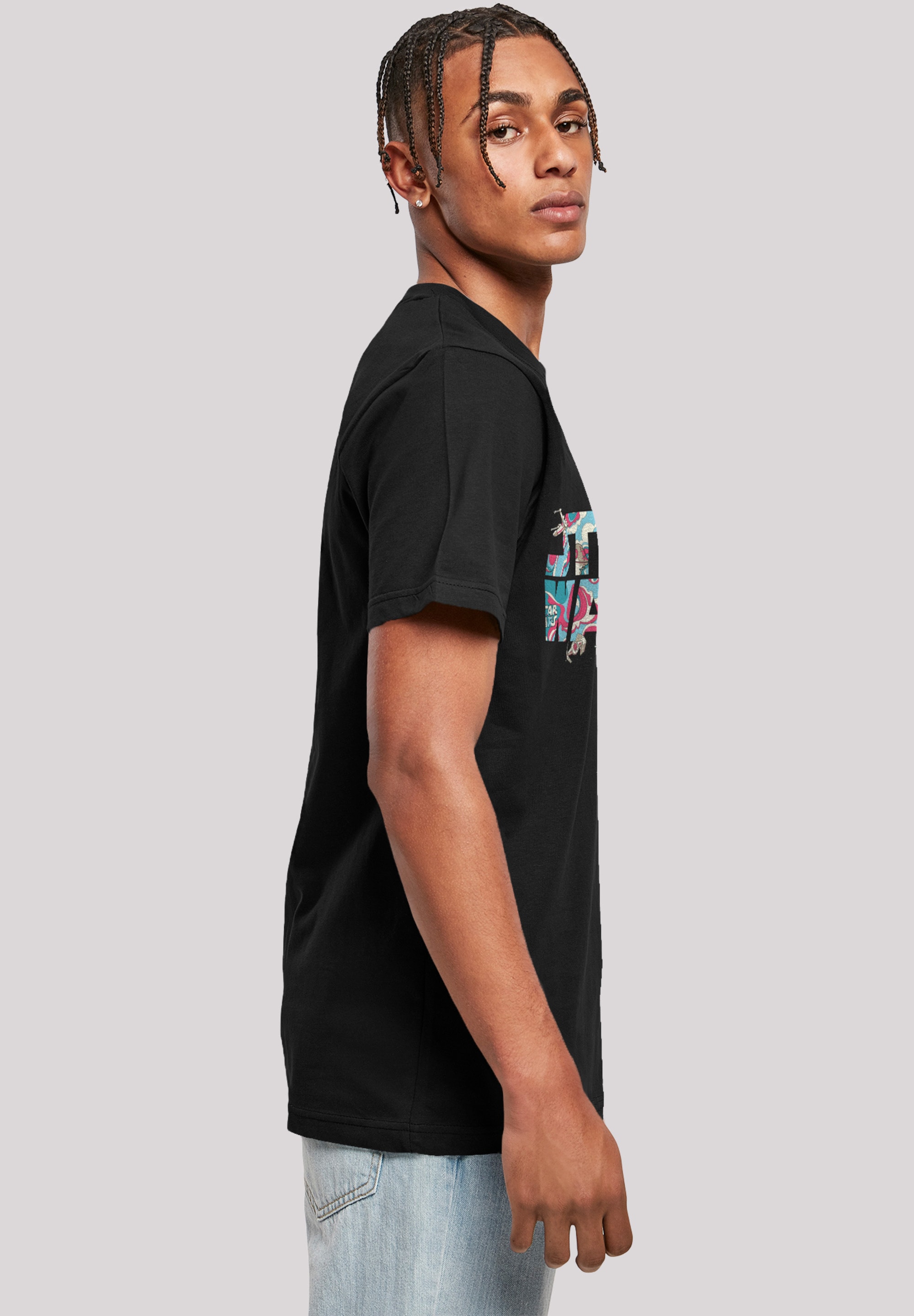 F4NT4STIC T-Shirt »Star Wars Wavy Ship Logo«, Herren,Premium Merch,Regular-Fit,Basic,Bedruckt