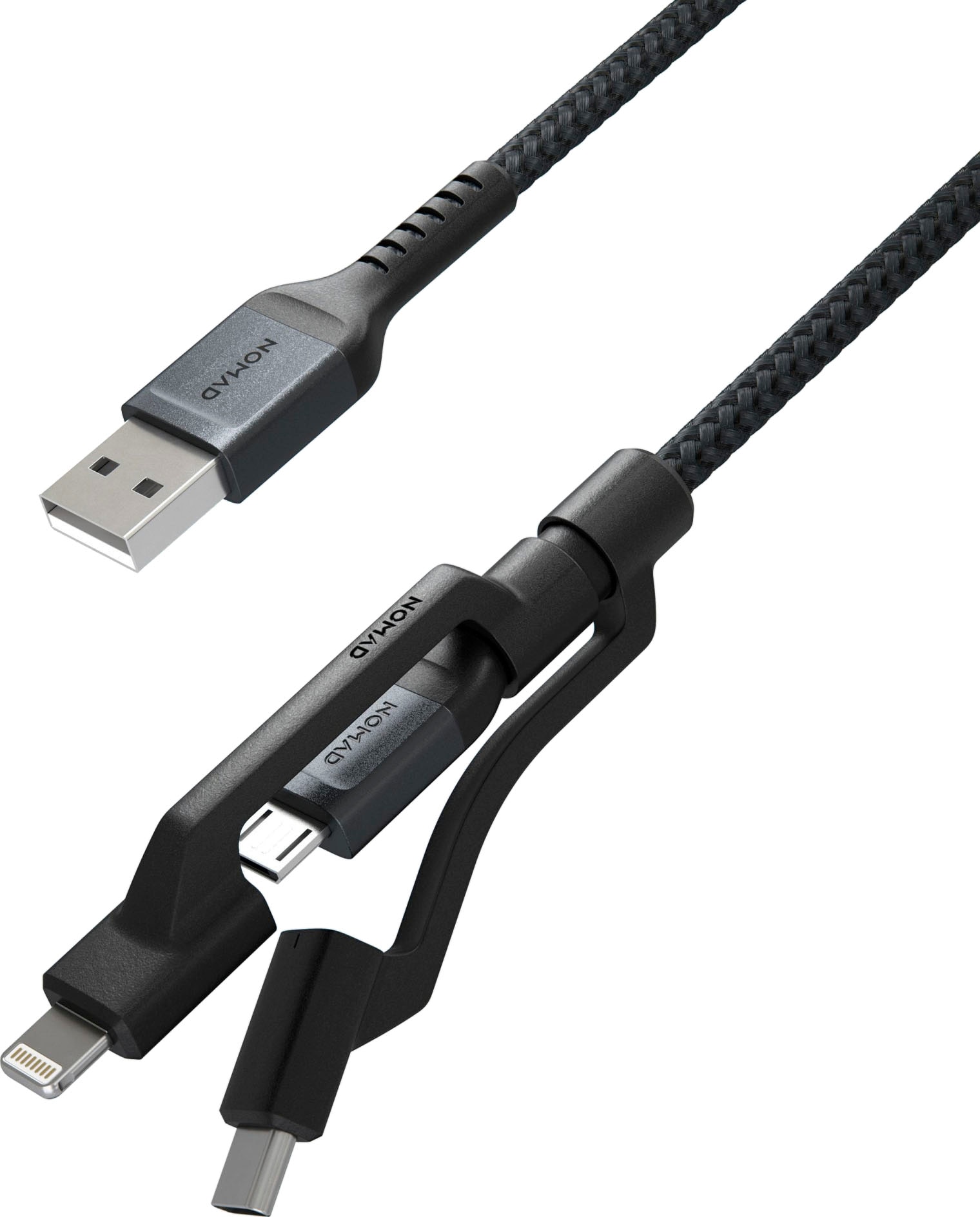 Nomad Smartphone-Kabel »Universal Cable USB-A«, USB Typ A-Micro-USB-Lightning-USB-C, 150 cm