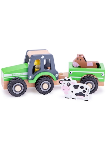 New Classic Toys® Spielzeug-Traktor »Little Driver - Holztraktor«, (Set), mit Anhänger kaufen