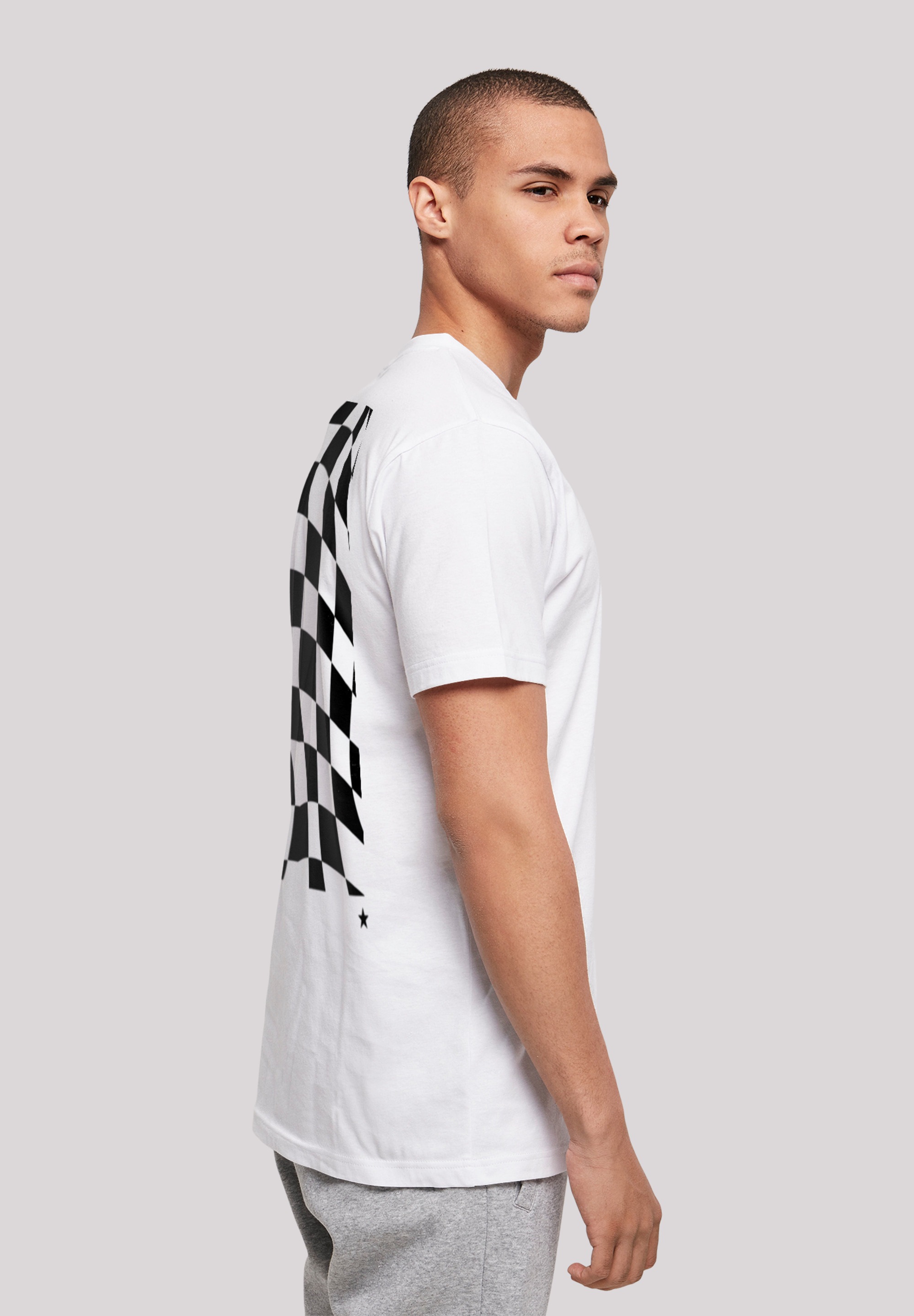 F4NT4STIC T-Shirt »Wavy Schach Muster«, Print