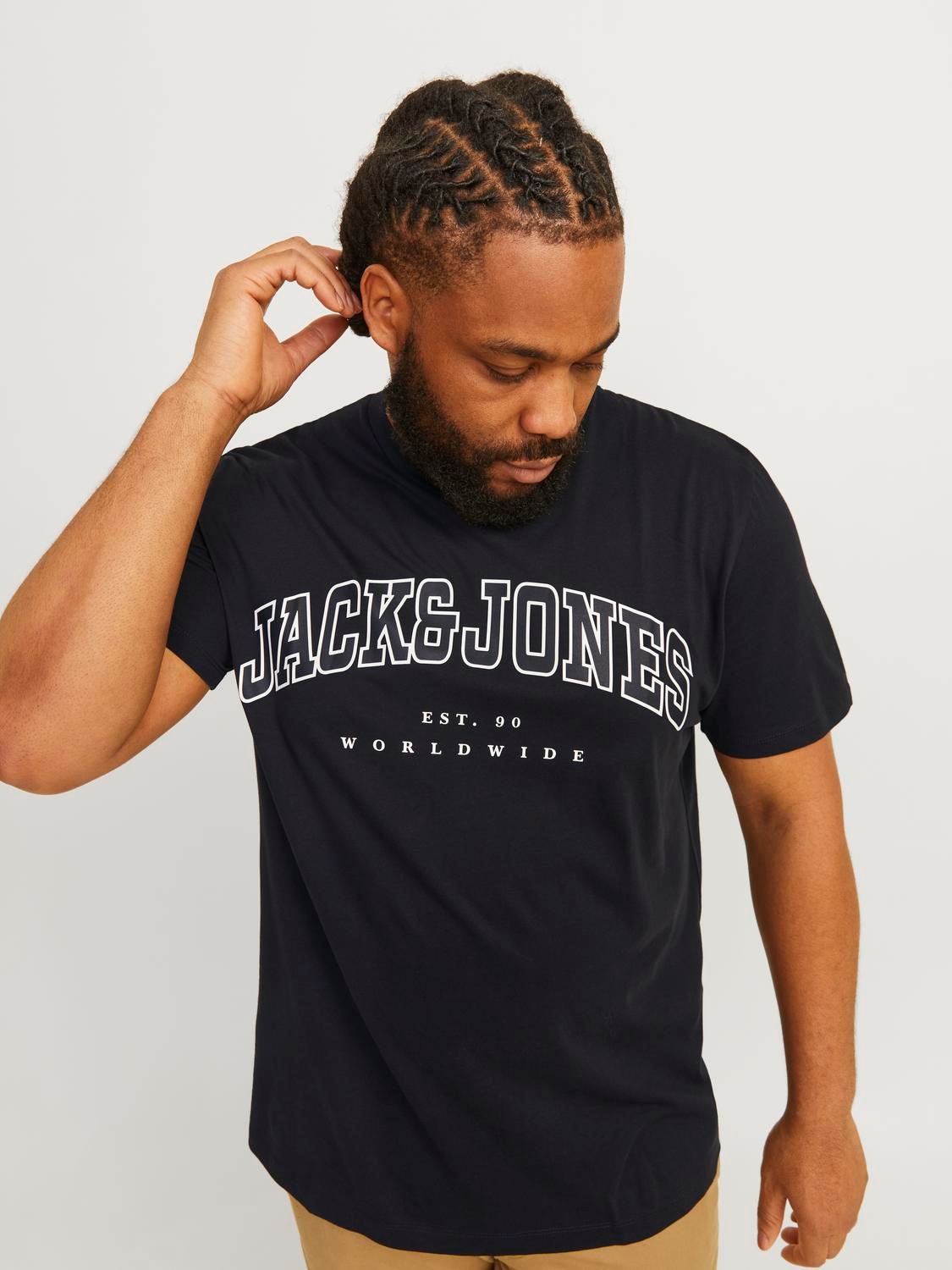 Jack & Jones PlusSize T-Shirt »JJECALEB VARSITY TEE SS O-NECK NOOS PLS«