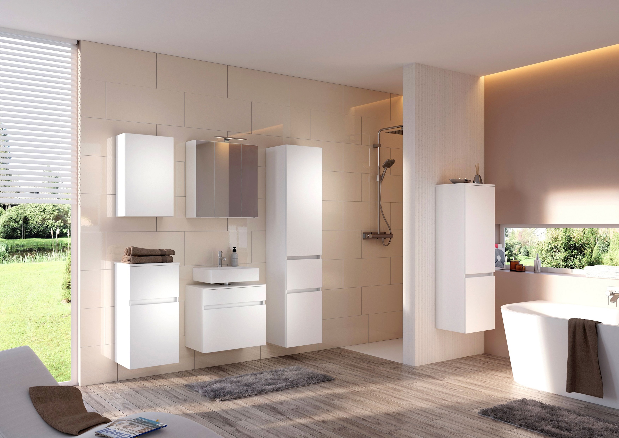 welltime Hängeschrank »Baabe«, Badmöbel Breite 40 cm