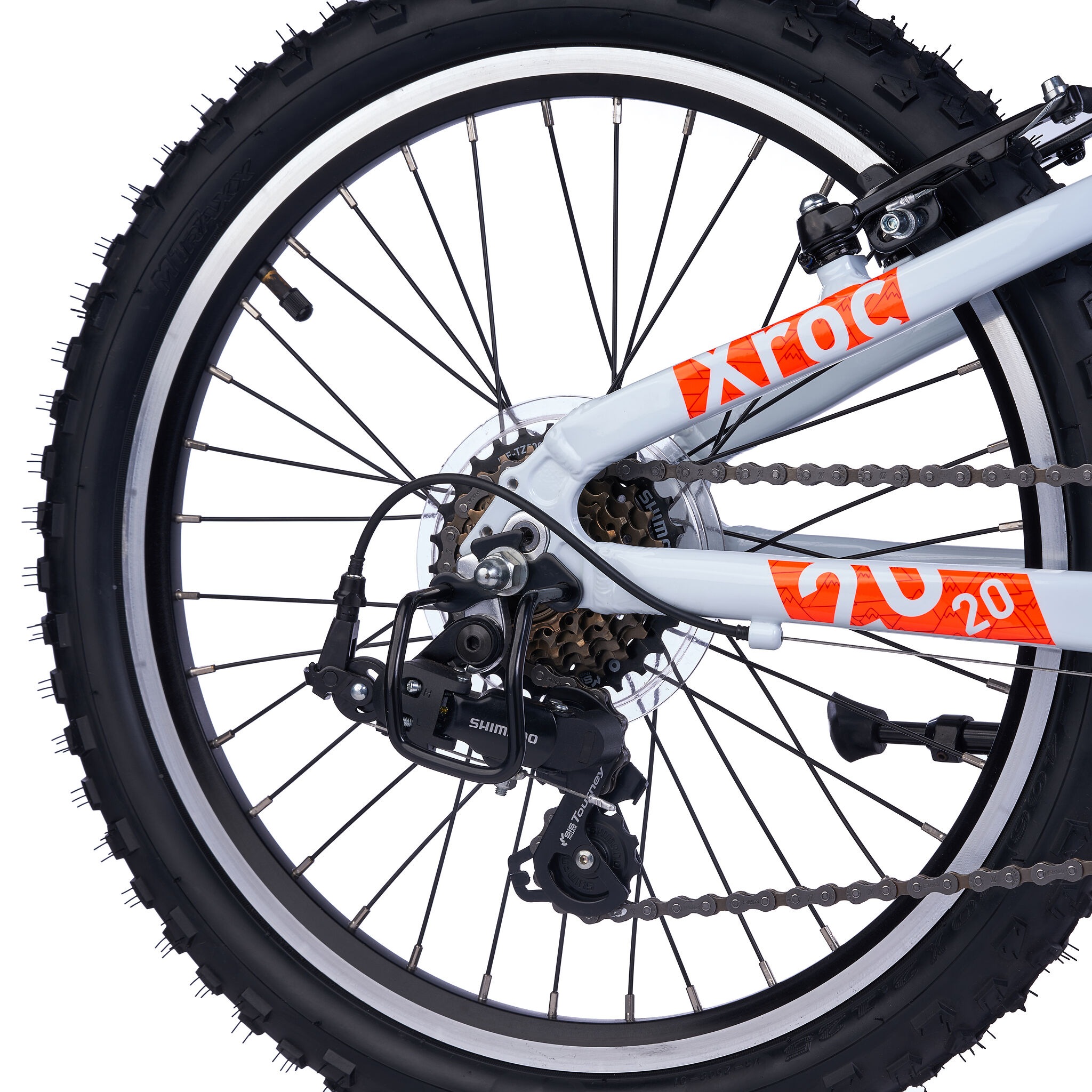 S’COOL Jugendfahrrad »S'COOL Xroc Pro 20-K7 Sky Grey/Neon Orange« 7 Gang Shimano Kettenschaltung
