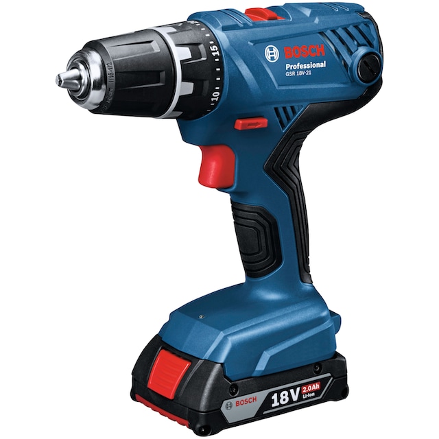 Bosch 18V-21«, 2 Akku-Bohrschrauber | (Set), online und Professional kaufen Ladegerät inkl. »GSR BAUR Akkus, Koffer