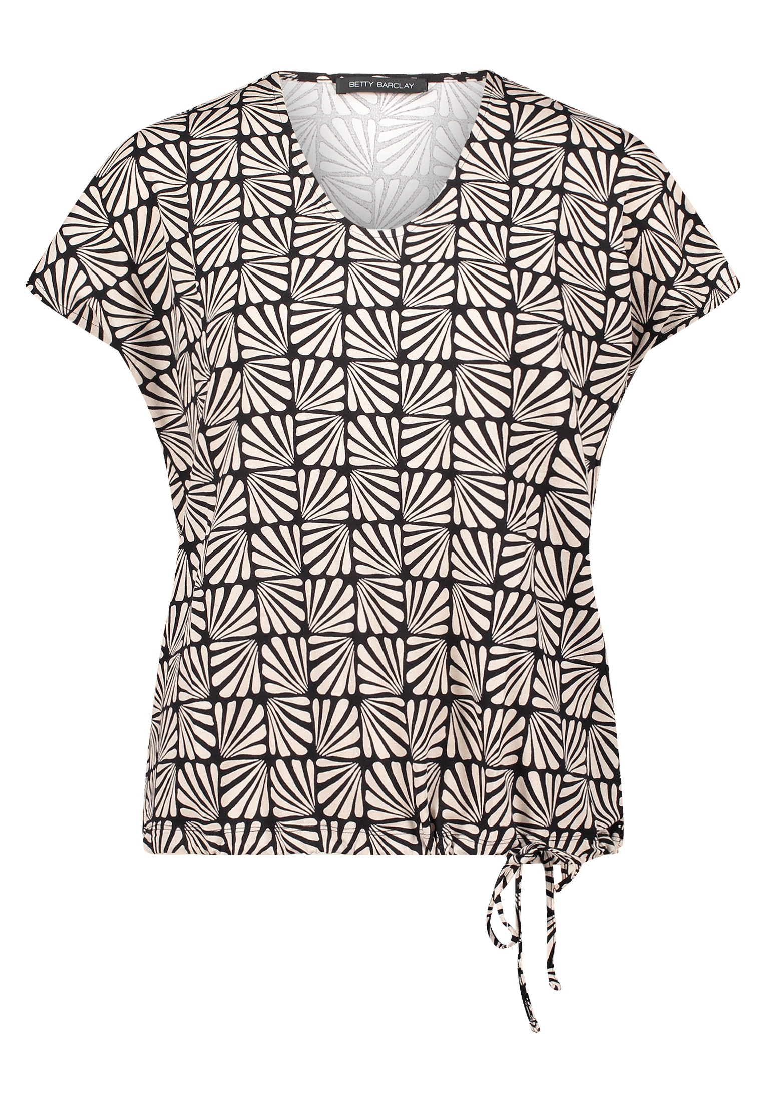 Betty Barclay Kurzarmshirt "Damen Printshirt mit Tunnelzug" 1 Stk. tlg. For günstig online kaufen