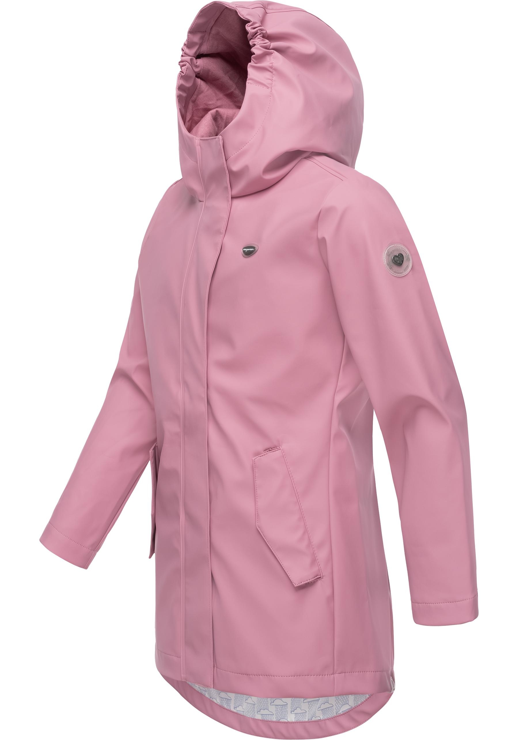 Ragwear Regenmantel »Marjanka II«, stylischer Mädchen Regenparka mit geschweißten Nähten