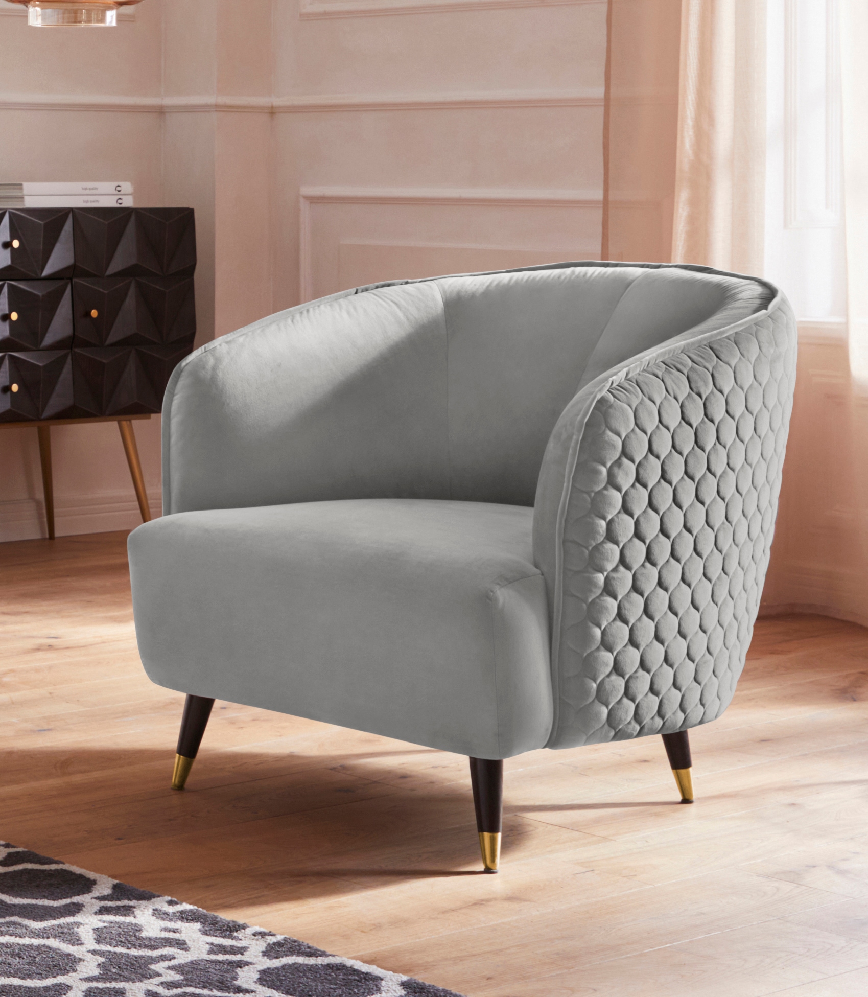 Home affaire Sessel "Oradea Cocktailsessel", mit eleganter Steppung auf Rüc günstig online kaufen