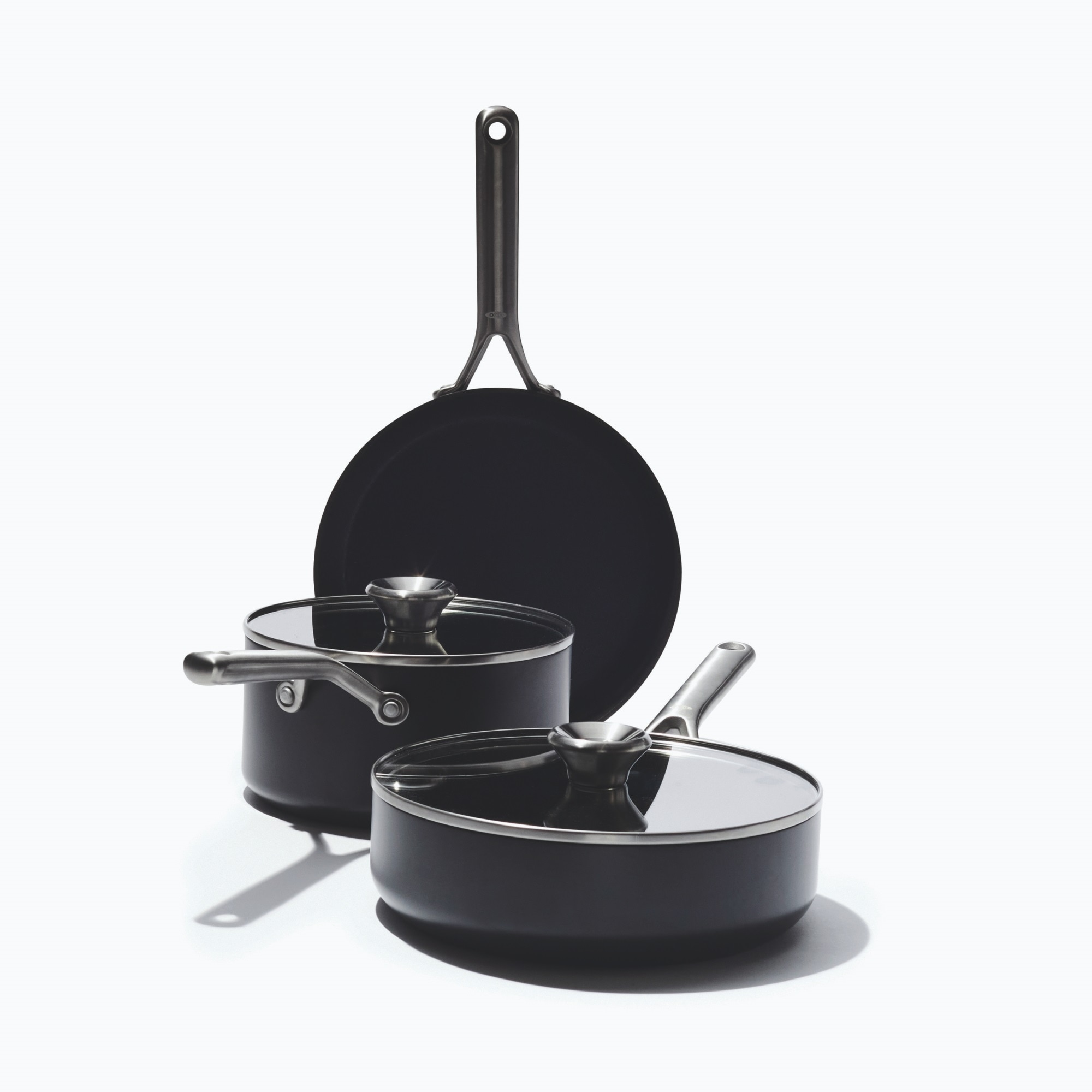 OXO Good Grips Topf-Set "Ceramic Professional Antihaft 5-teiliges Starter-Set" Set, 5 tlg. Edelstahl Keramik