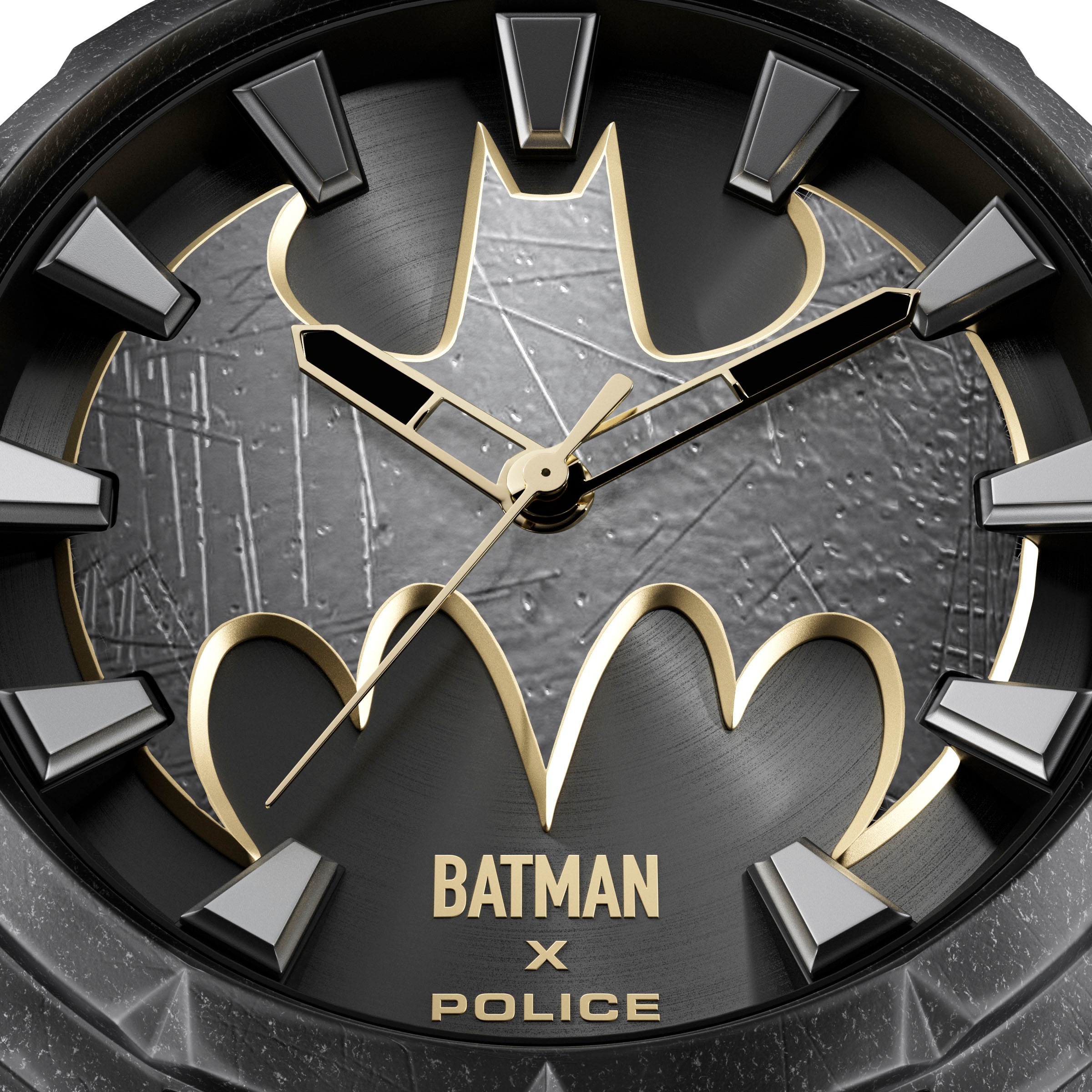 Police Quarzuhr »BATMAN THE BAT«, Armbanduhr, Herrenuhr, Lederarmband, analog