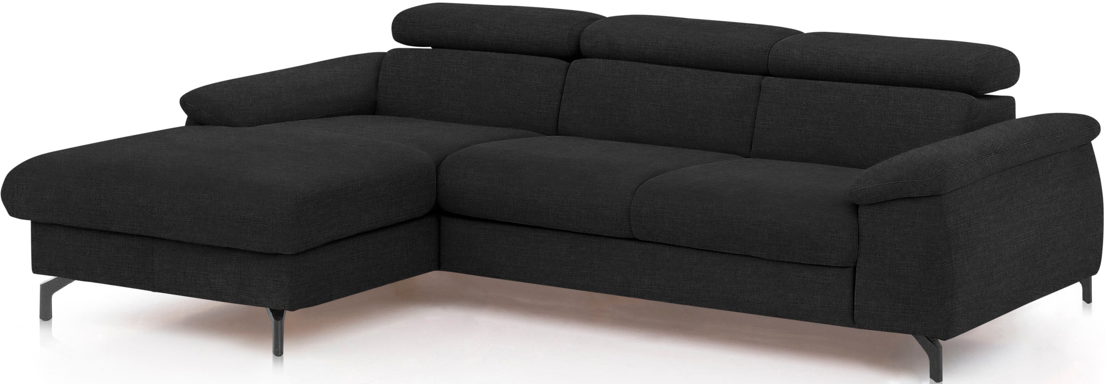 COTTA Ecksofa "Kitty L-Form, B: 242 cm" mit Kopfteilverstellung, optional Schlaffunktion & Bettkasten