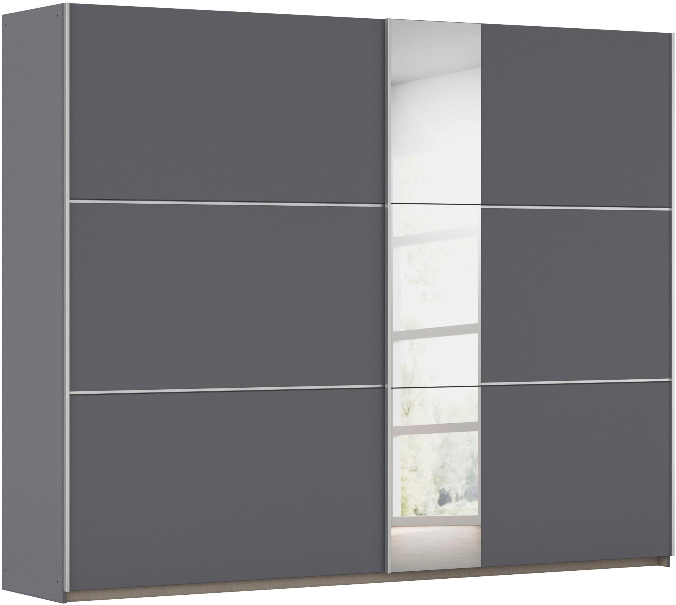 OTTO home Kleiderschrank "Mehrzweckschrank Aktenschrank Möbel Mietswohnung TOPSELLER ASTANA" 3 Ausstattungen BASIC/CLASSIC/PREMIUM (inkl. SOFT-CLOSE-FUNKTION), mit 3 Spiegelelementen, Metallgriffleisten alufarbig MADE IN GERMANY