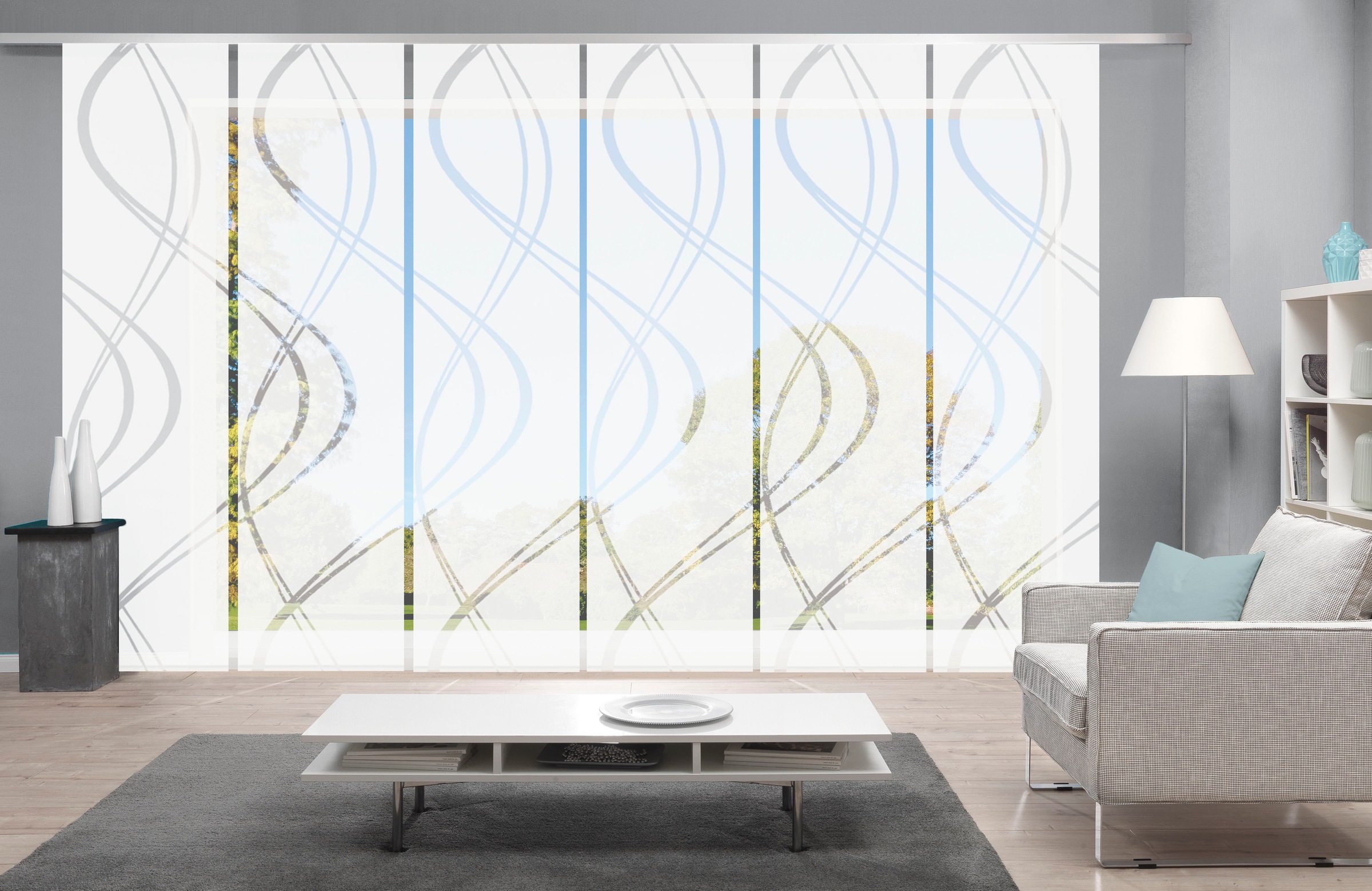 HOME WOHNIDEEN Schiebegardine "TIBERIO 6er SET" Paneelwagen 6 Stk. tlg. Sch günstig online kaufen