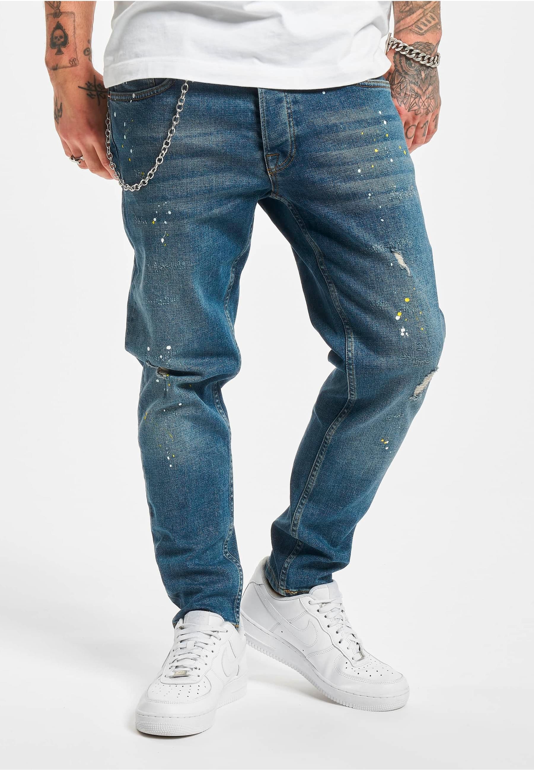 2Y Studios Bequeme Jeans "2Y Studios Herren 2Y Destroyed Tapered Jeans", (1 günstig online kaufen