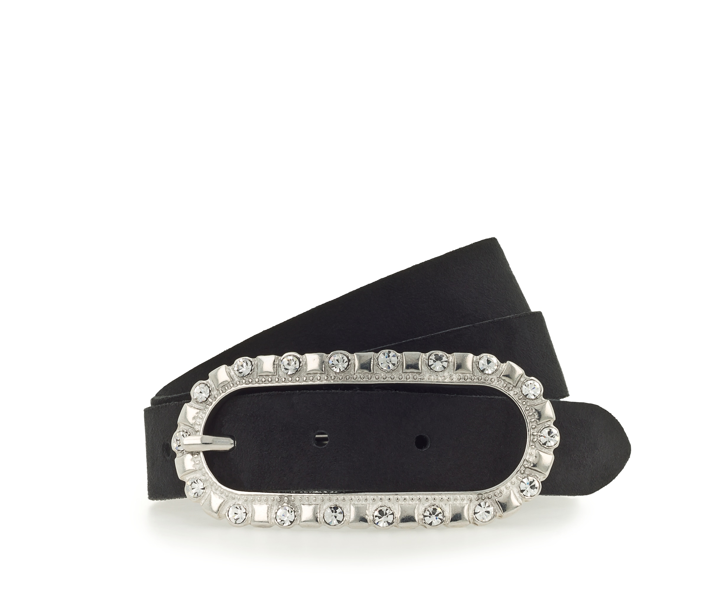 Tamaris Ledergürtel ""Cher Silver"" femininer Look, Schließe mit Glitzerste günstig online kaufen