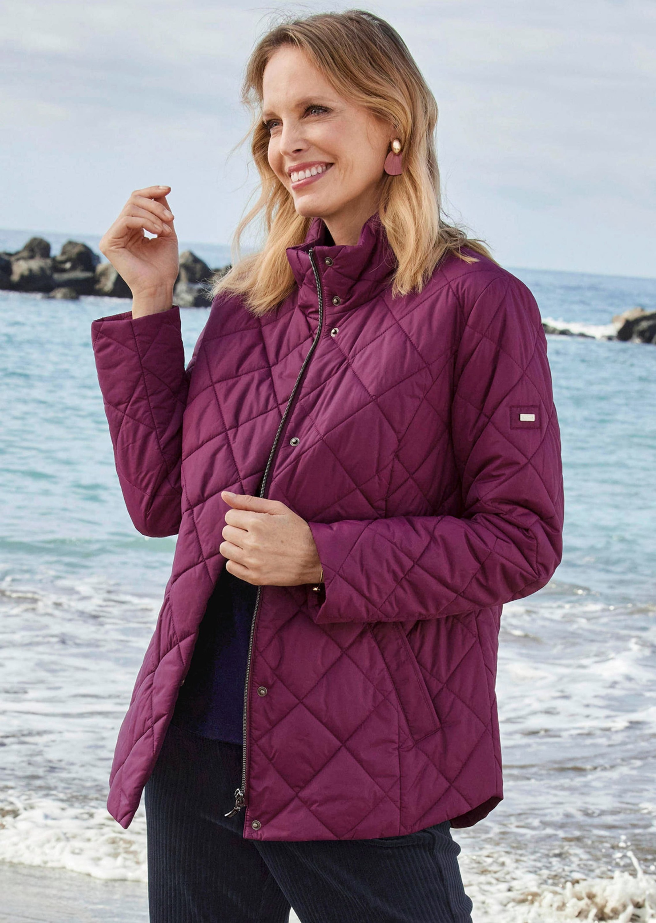 Steppjacke GOLDNER "Kurzgröße Leichte Steppjacke", Damen, Gr. 20, pink (cyclam), Obermaterial: 100% Polyamid PA., gerade, Gerade, Jacken Steppjacke, keine/nicht relevant 3