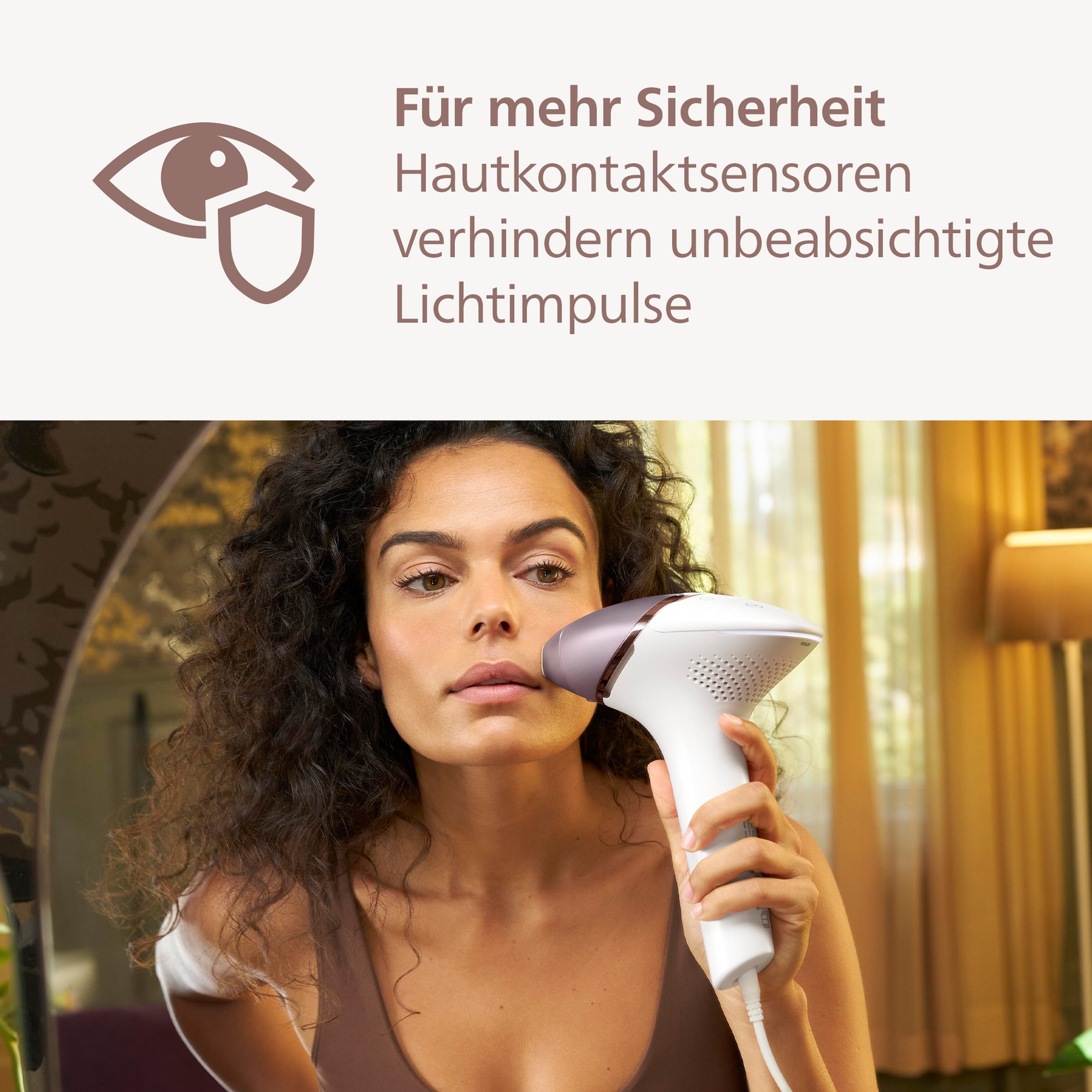 Philips IPL-Haarentferner »Lumea S8000 BRI947/00«, 450.000 Lichtimpulse, 4 Aufsätze (Achseln, Bikinizone, Körper und Gesicht)