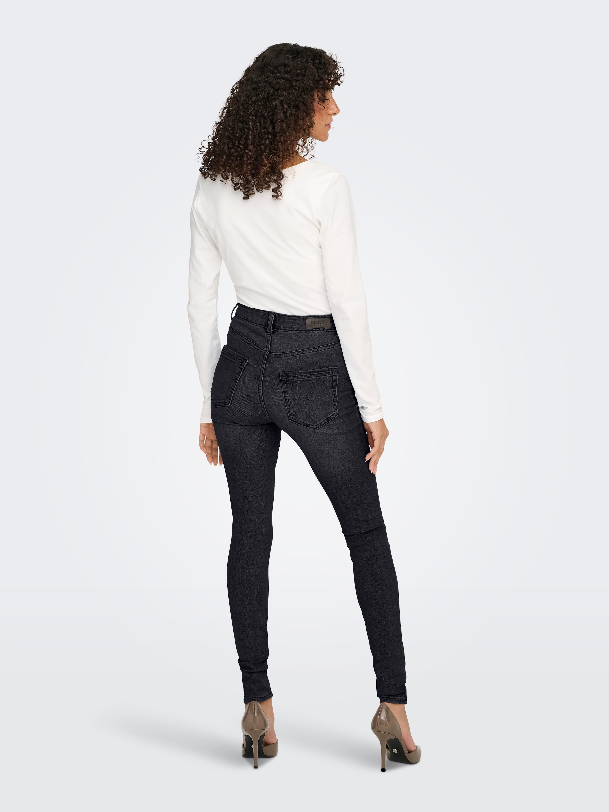 ONLY High-waist-Jeans »ONLBLUSH HIGH WAIST SKINNY DNM BOX« Baumwollmischung, skinny fit